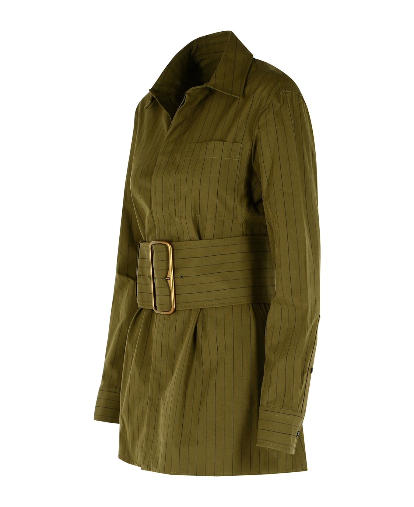 Burberry Green Cotton Mini Dress - Green