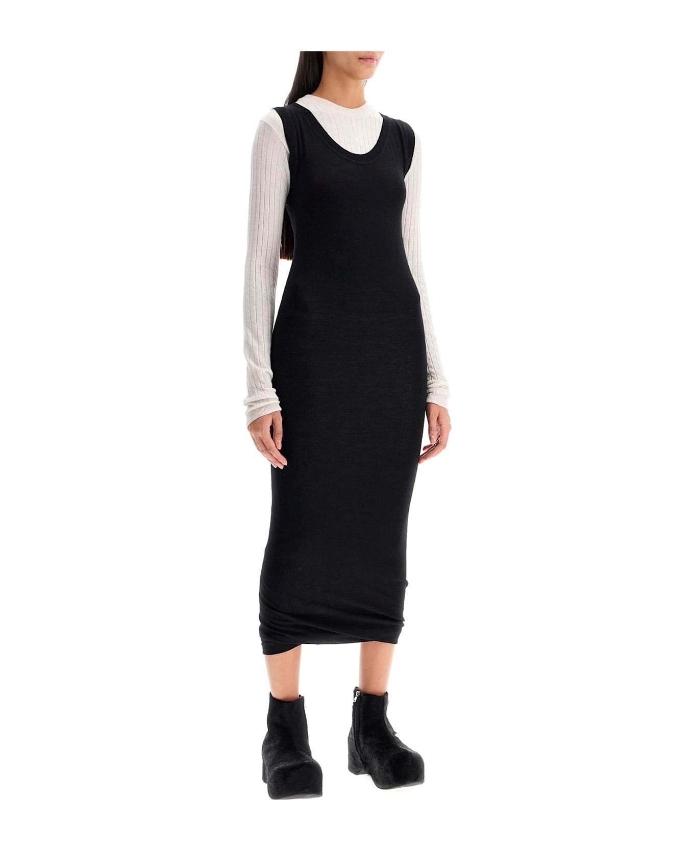 Marni Layered Knit Dress - BLACK (Black)