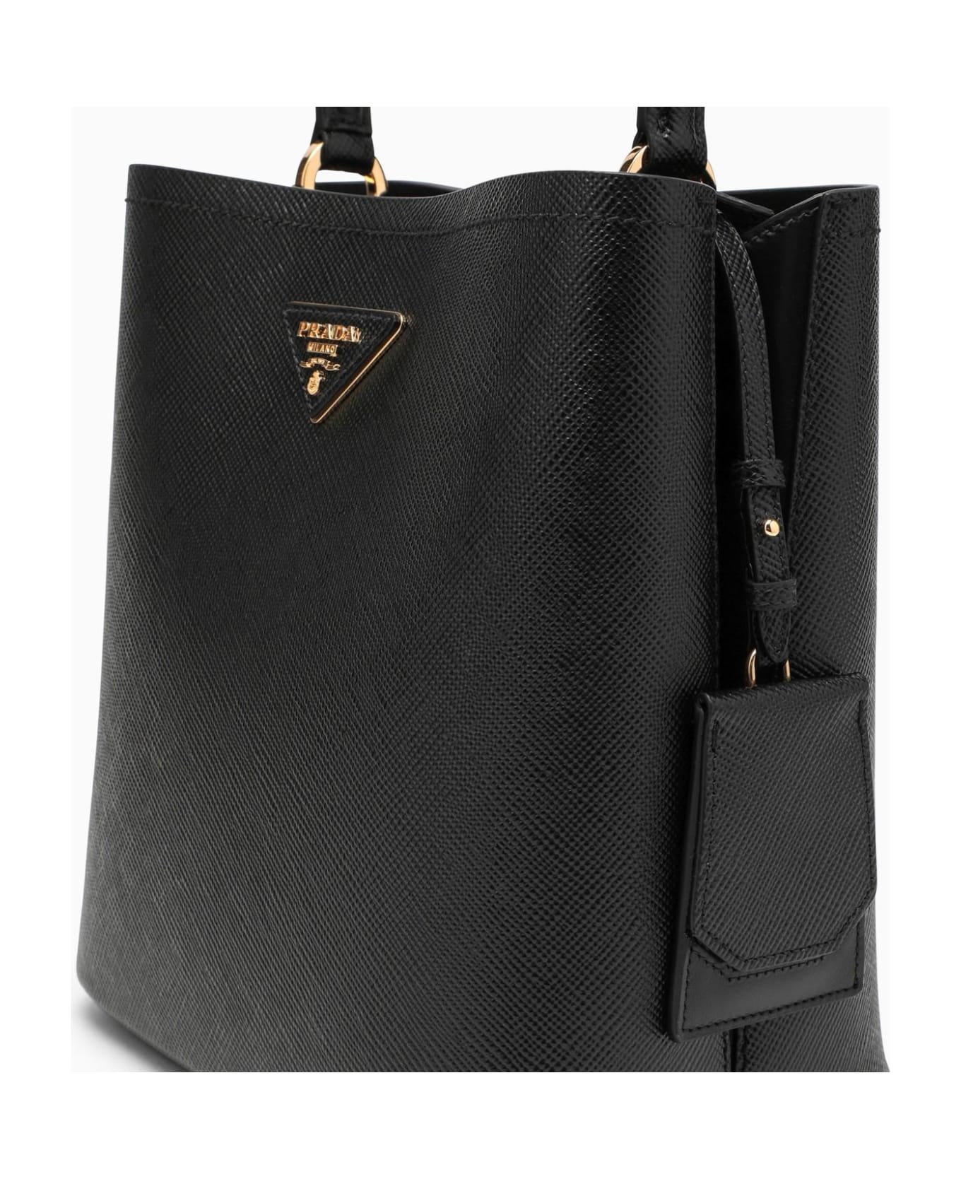 Prada Panier Medium Bag In Black Saffiano - Black トートバッグ