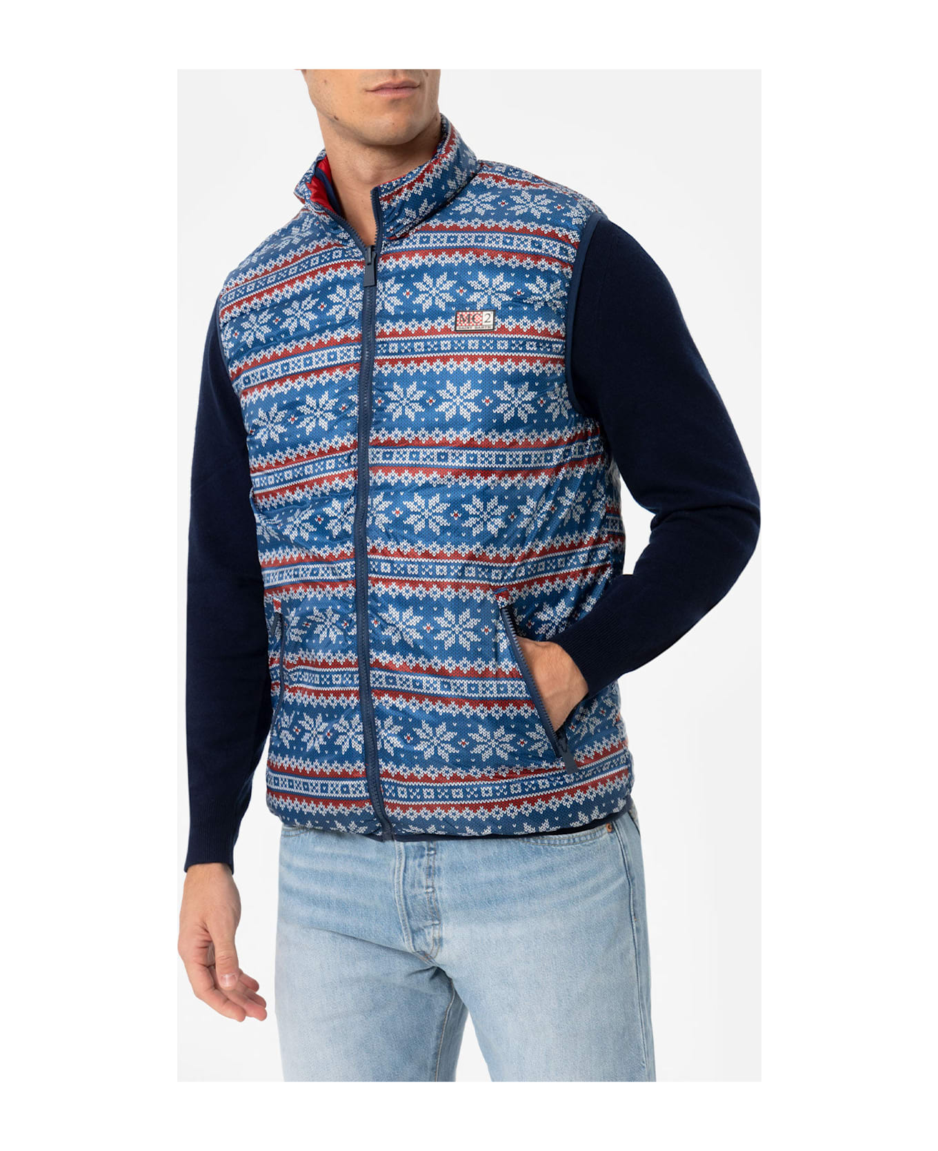 MC2 Saint Barth Man Red Padded Vest Aspen - RED