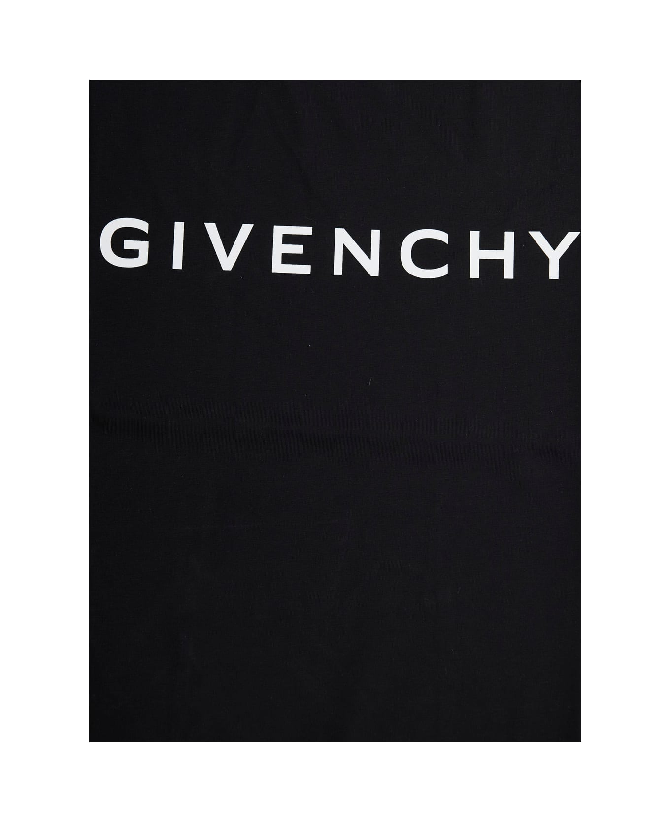 Givenchy Black T-shirt With Logo Lettering On The Front In Cotton Boy - Black