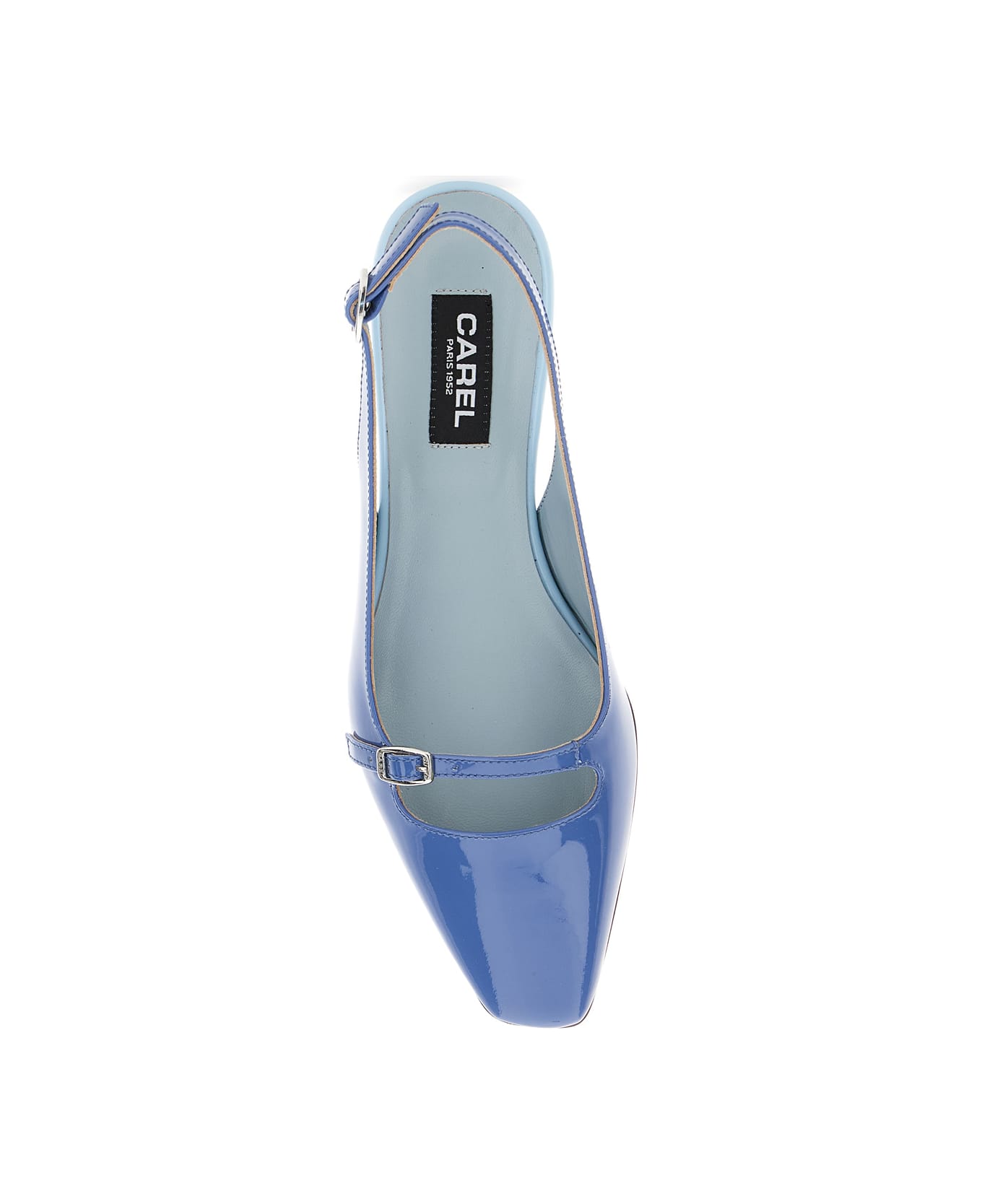 Carel 
ninon
 Blue Slingback Ballet Shoes In Leather Woman - Blu