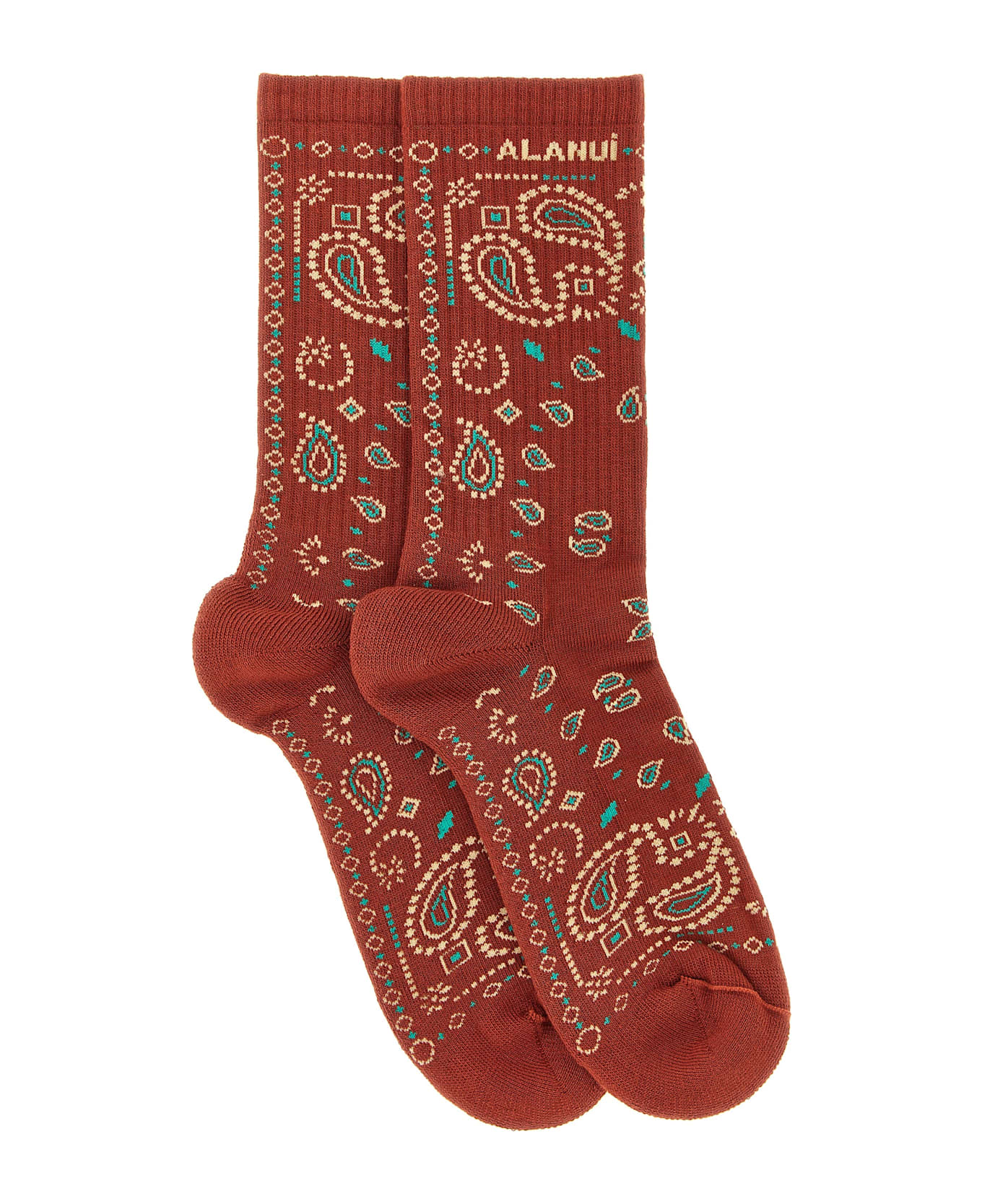 Alanui 'bandana' Socks - Red