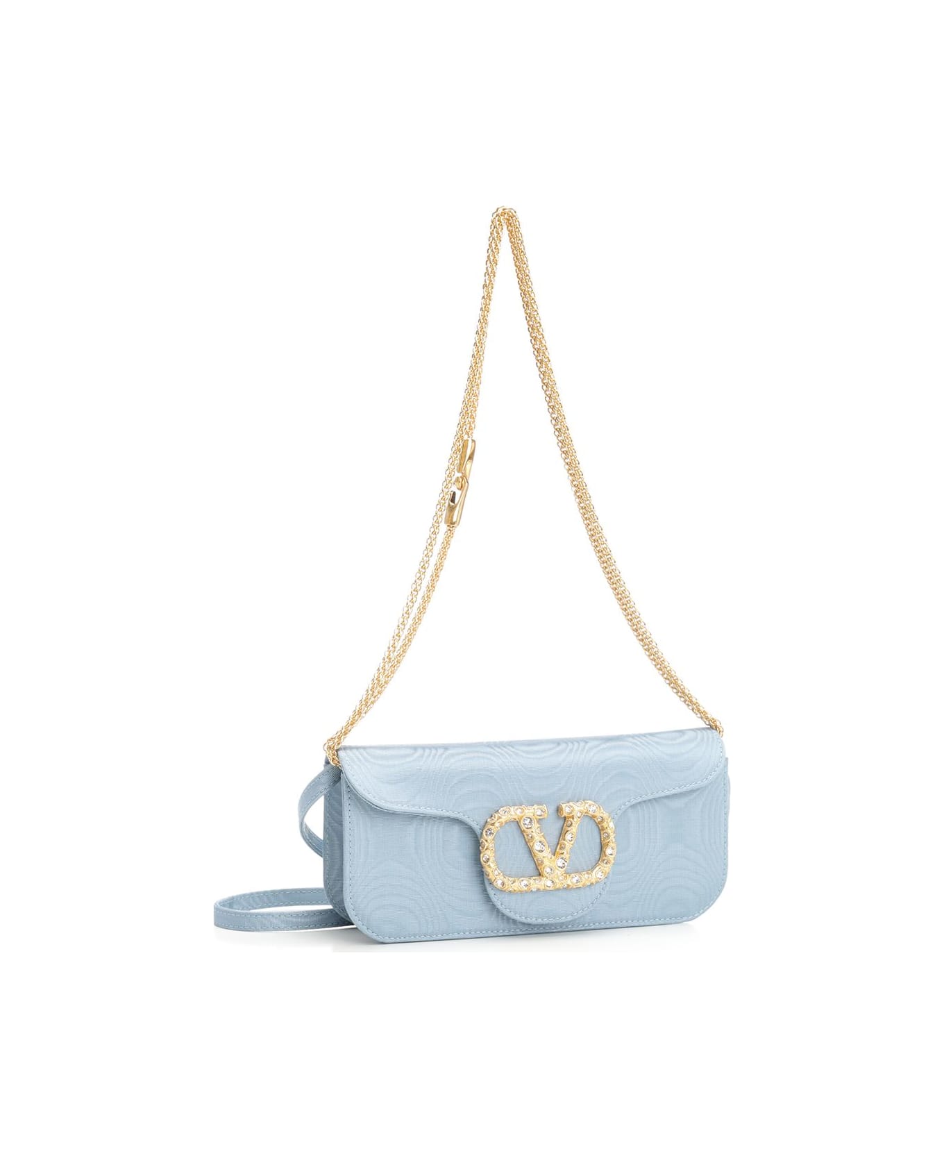 Valentino Garavani 
locò
 Clutch - Light blue