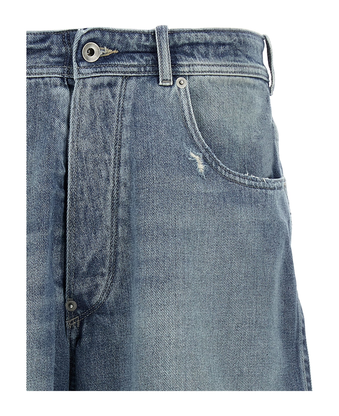 Maison Margiela Denim Buckle Bermuda Shorts - BLUE