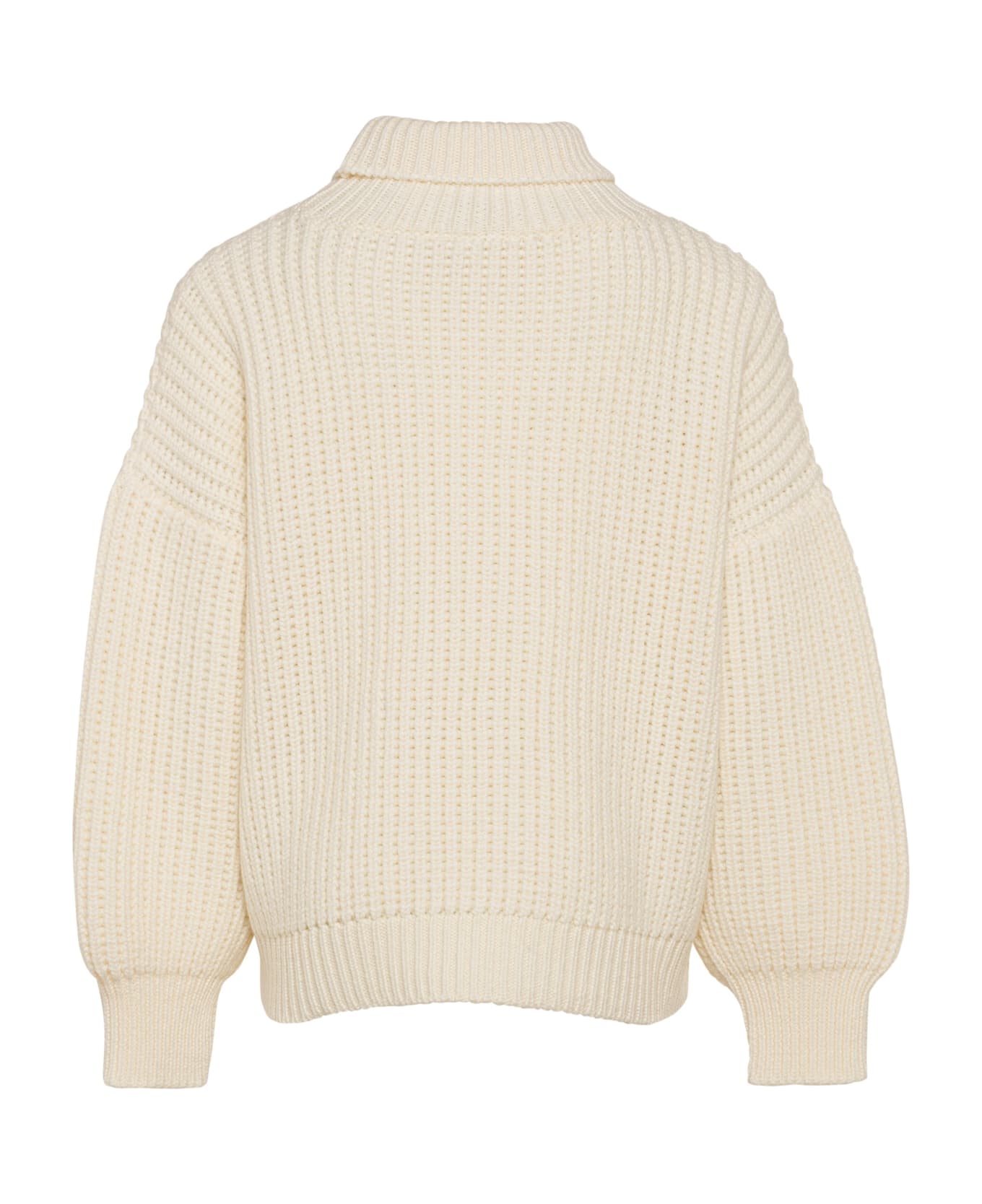 Eleventy Sweater With Honeycomb Workmanship - White