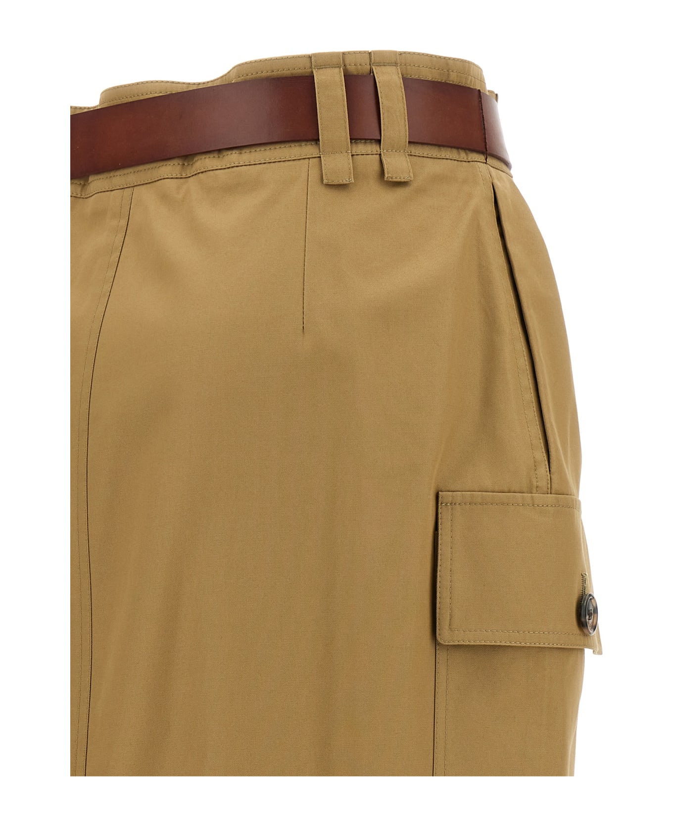 Saint Laurent 'cassandre' Skirt - Beige