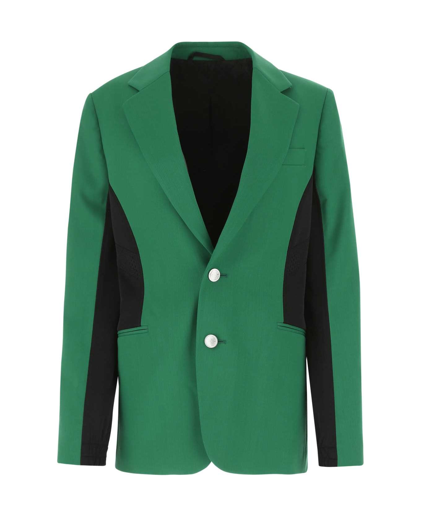 Koché Green Stretch Polyester Blend Blazer - 661
