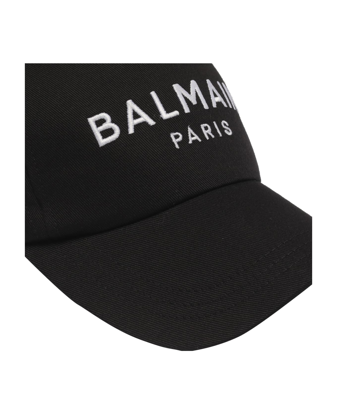 Balmain Baseball Hat With Logo - Black 帽子