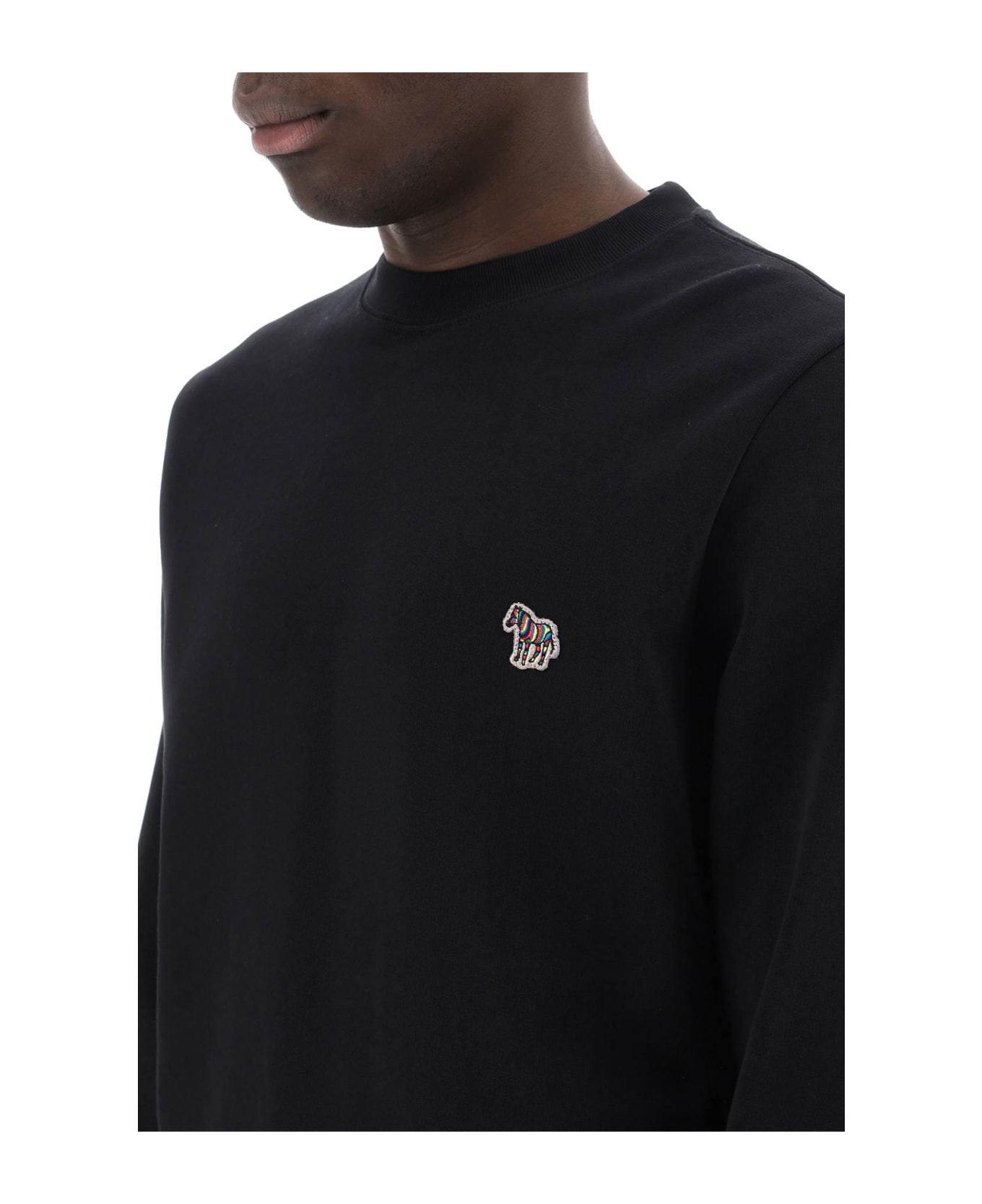PS by Paul Smith Zebra Logo Sweatshirt With Zebra Logo - BLACK (Black)