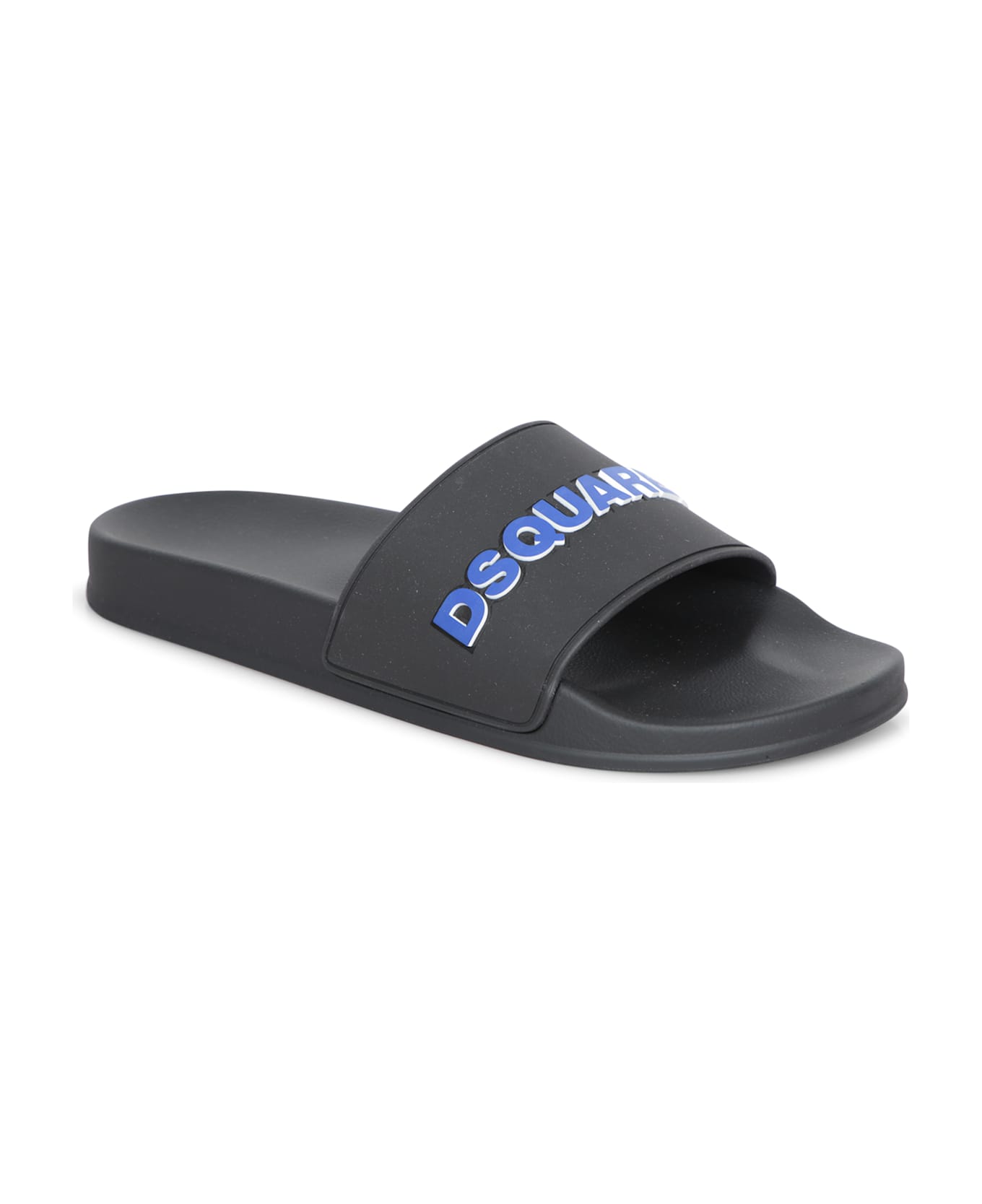 Dsquared2 Rubber Slides With Logo - Black