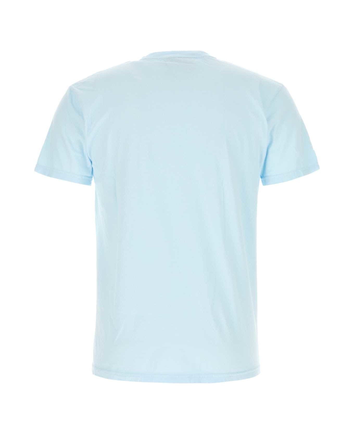 Kidsuper Light-blue Cotton T-shirt - KIDSUPERWAVE