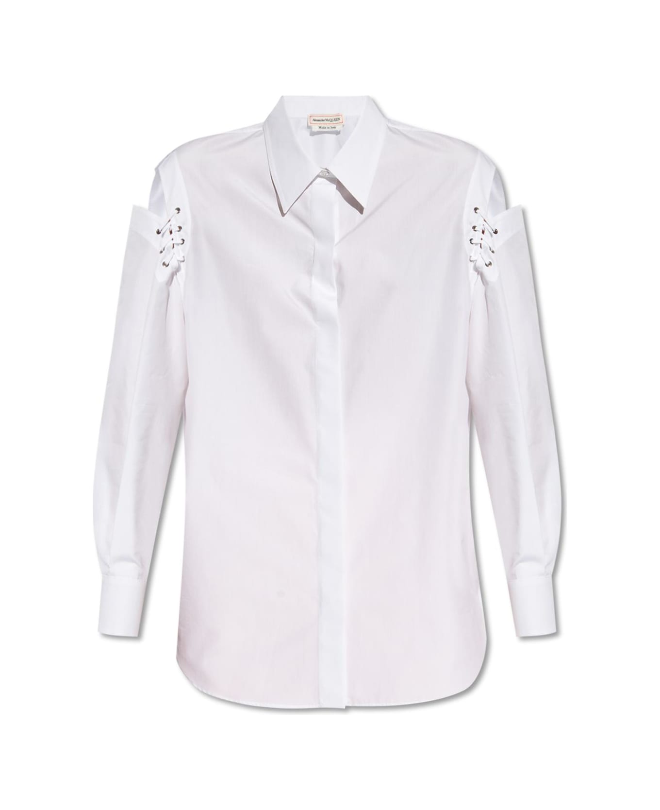 Alexander McQueen Shirt With Cutouts - WHITE