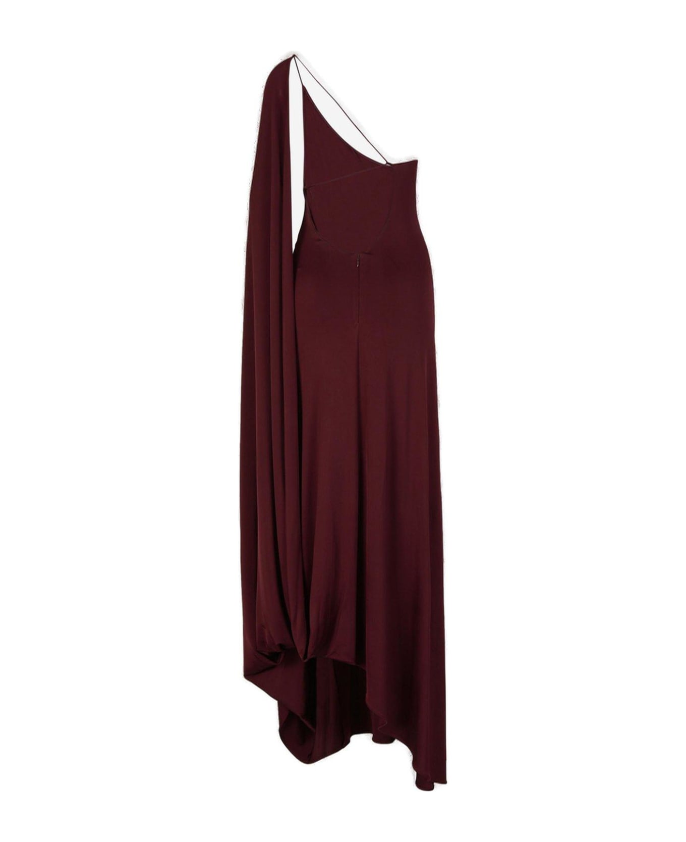 Stella McCartney One-shoulder Cape Gown - RED