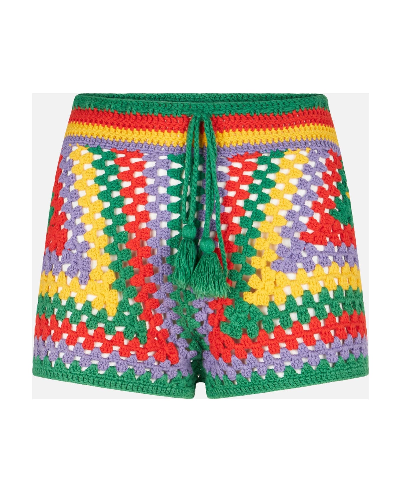 MC2 Saint Barth Multicolor Crochet Shorts - MULTICOLOR