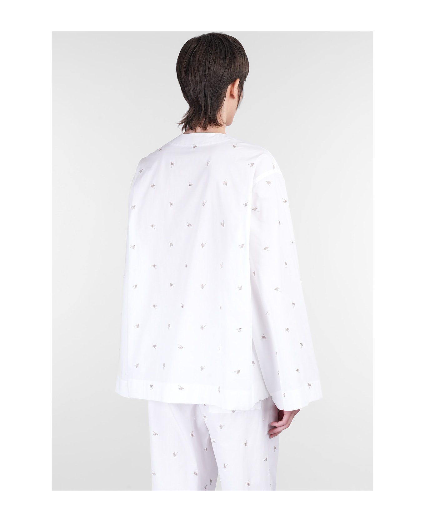 The Attico Blouse In White Cotton - white