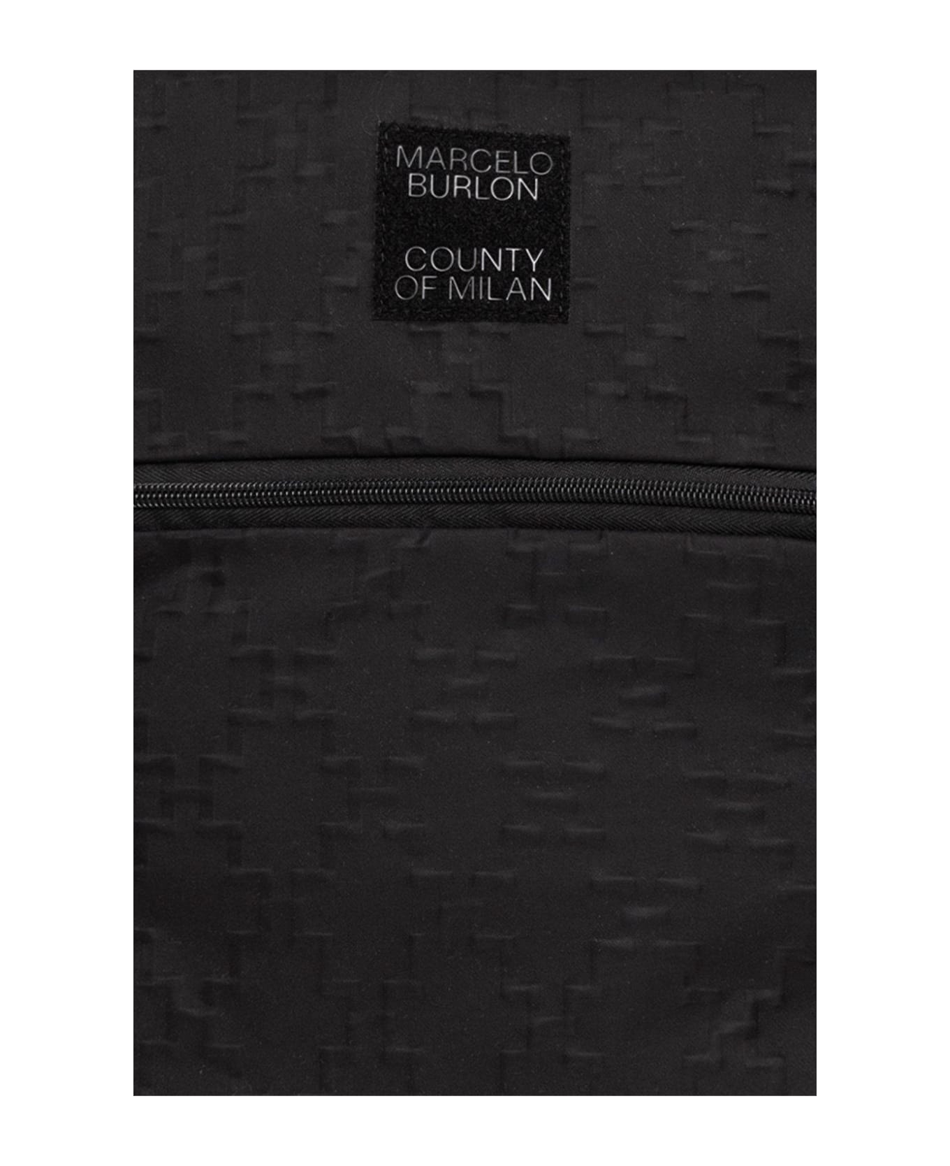 Marcelo Burlon Logo-patch Zipped Backpack - Nero