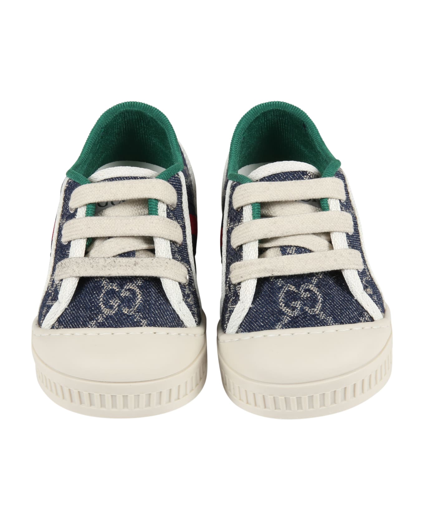 Gucci Blue Sneakers For Kids With Double Gg