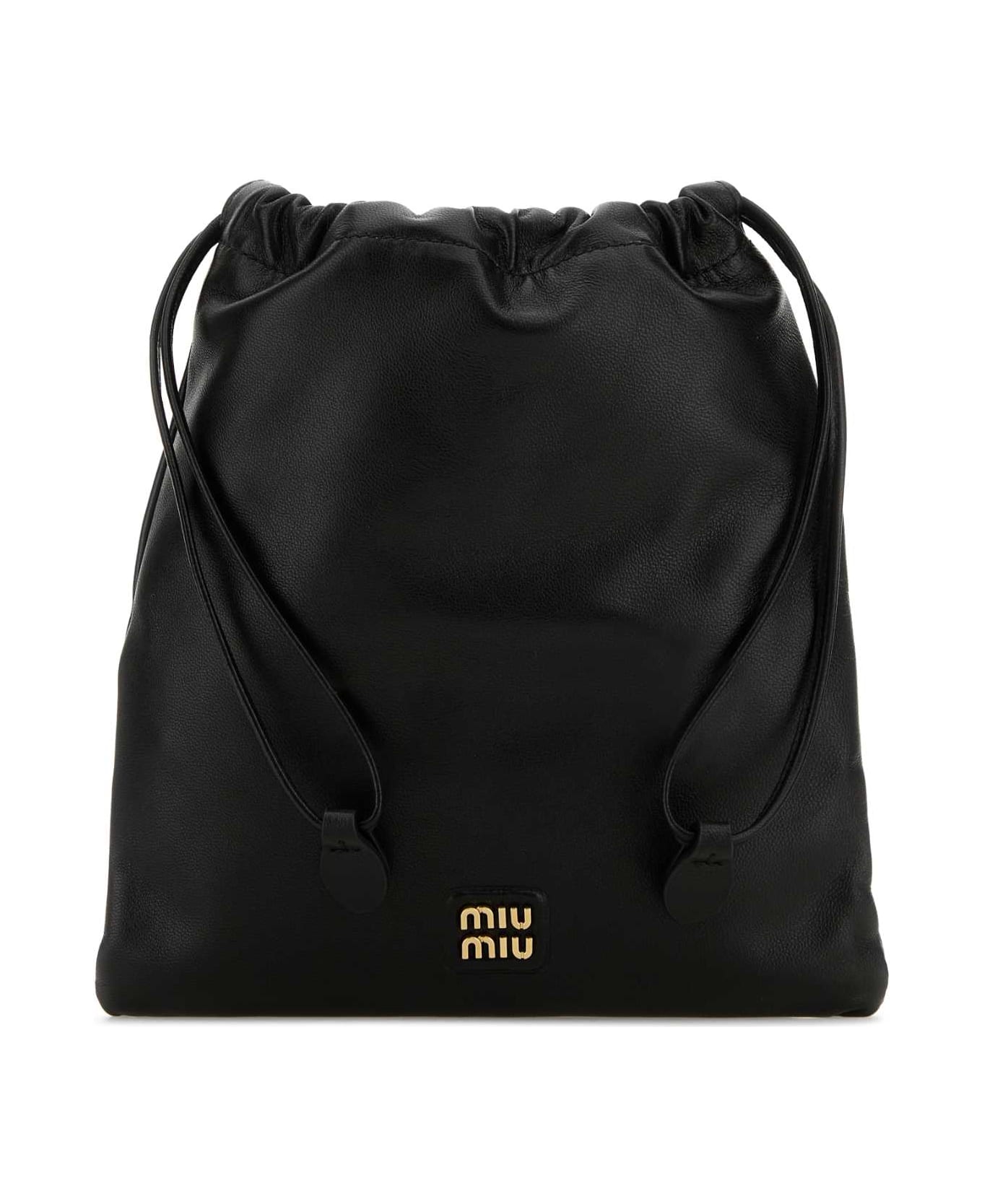 Miu Miu Black Nappa Leather Pouch - NERO