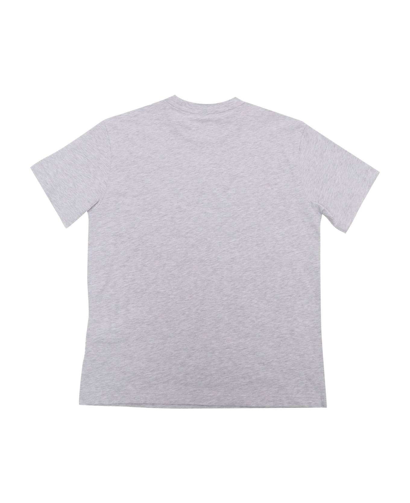 MSGM Gray T-shirt With Prints - GREY