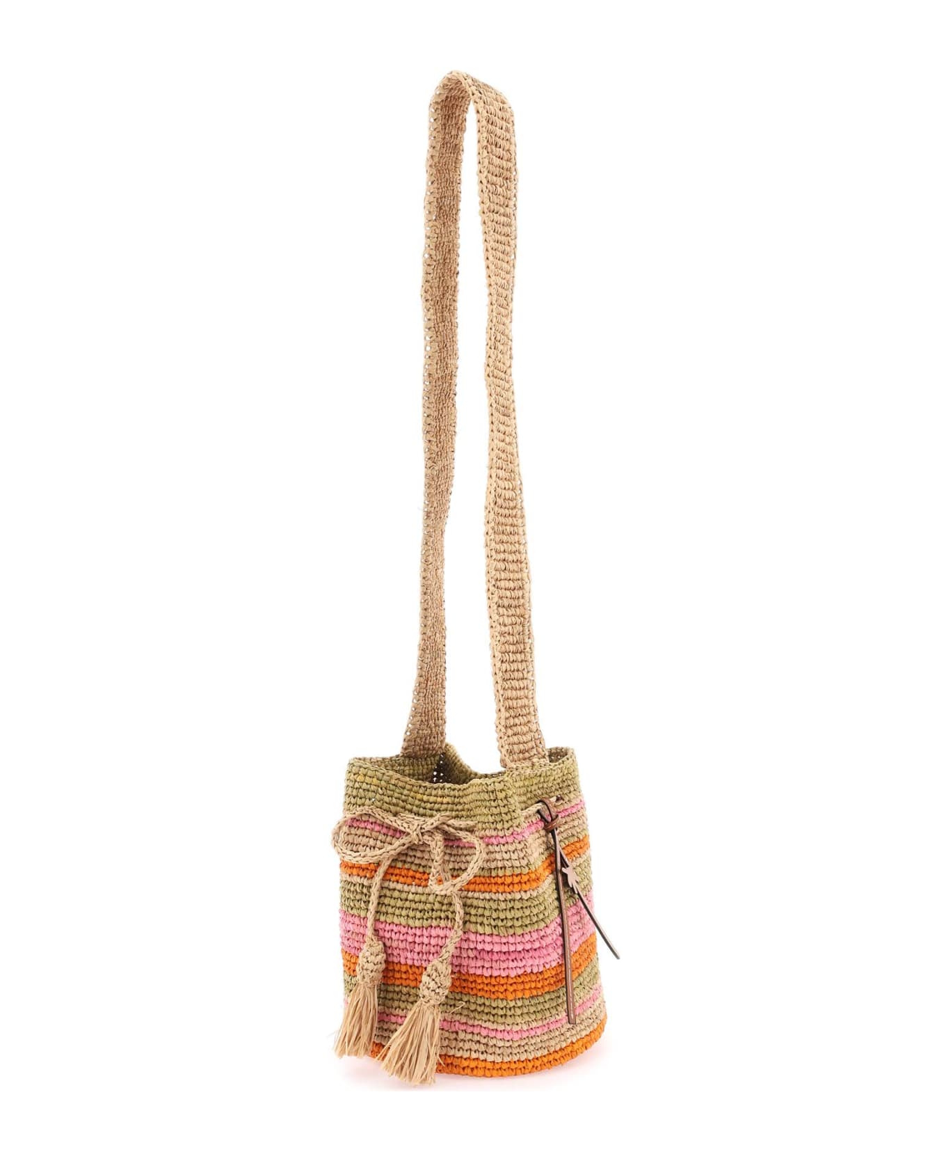 Manebi Raffia 'beach Bucket' Bag - balmain monogram jacquard backpack
