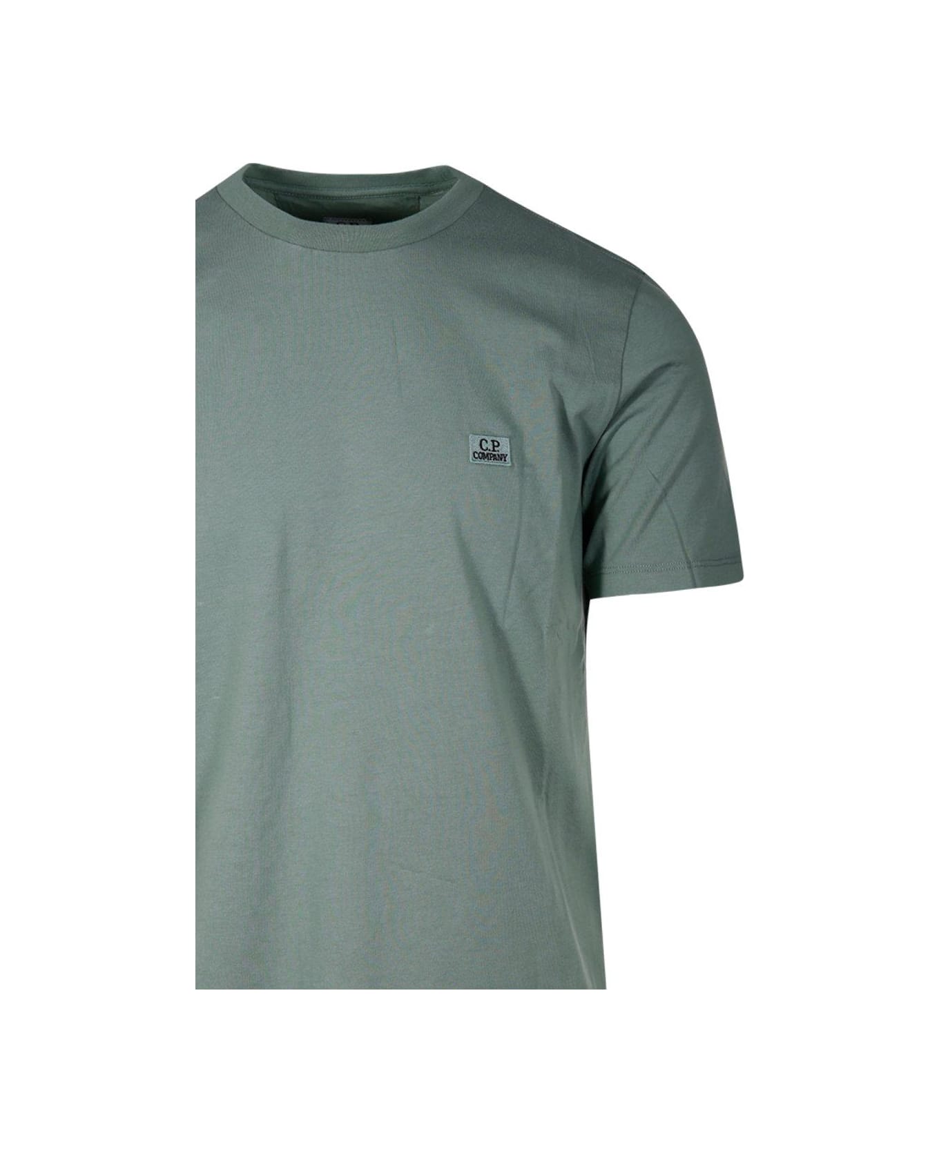 C.P. Company Logo Embroidered T-shirt - Verde