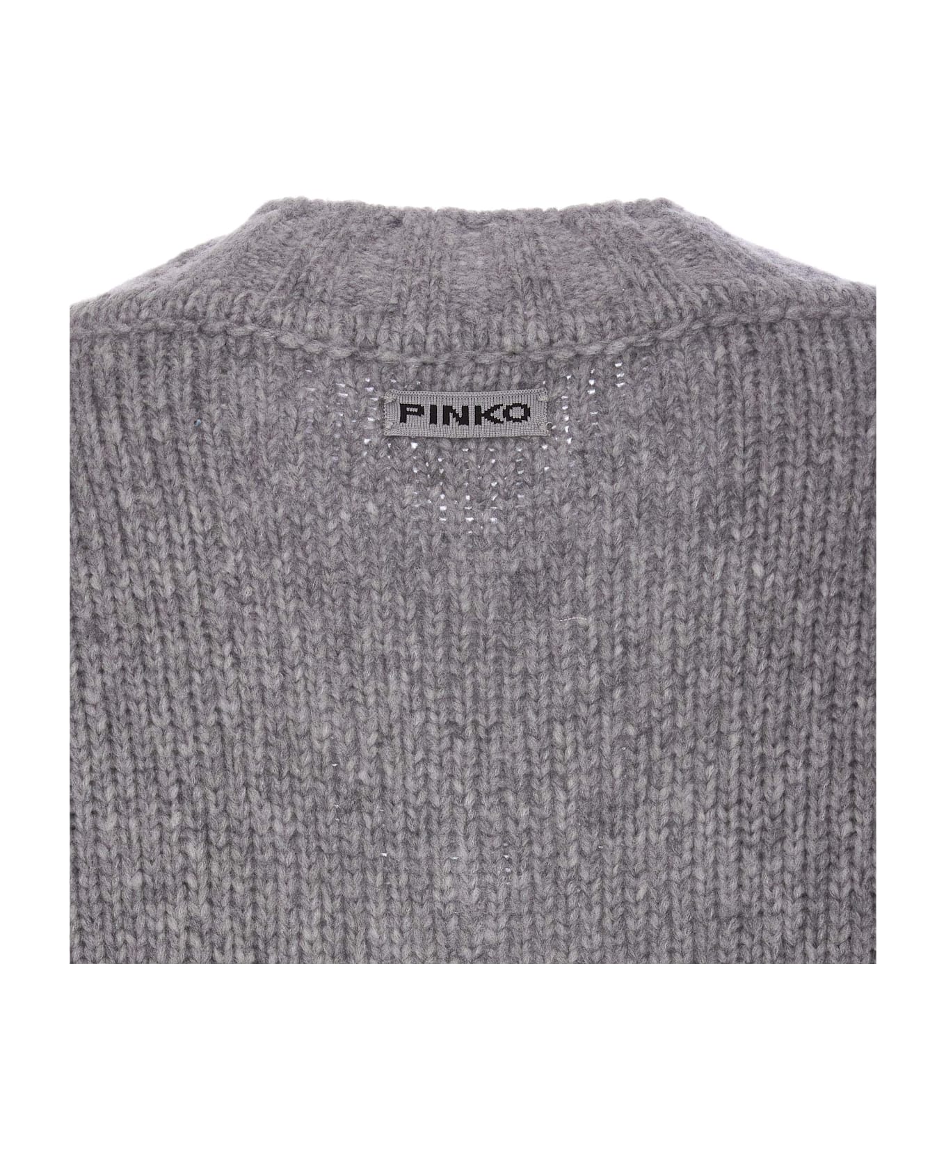 Pinko Long Maxi Devon Rex Sweater - Silver