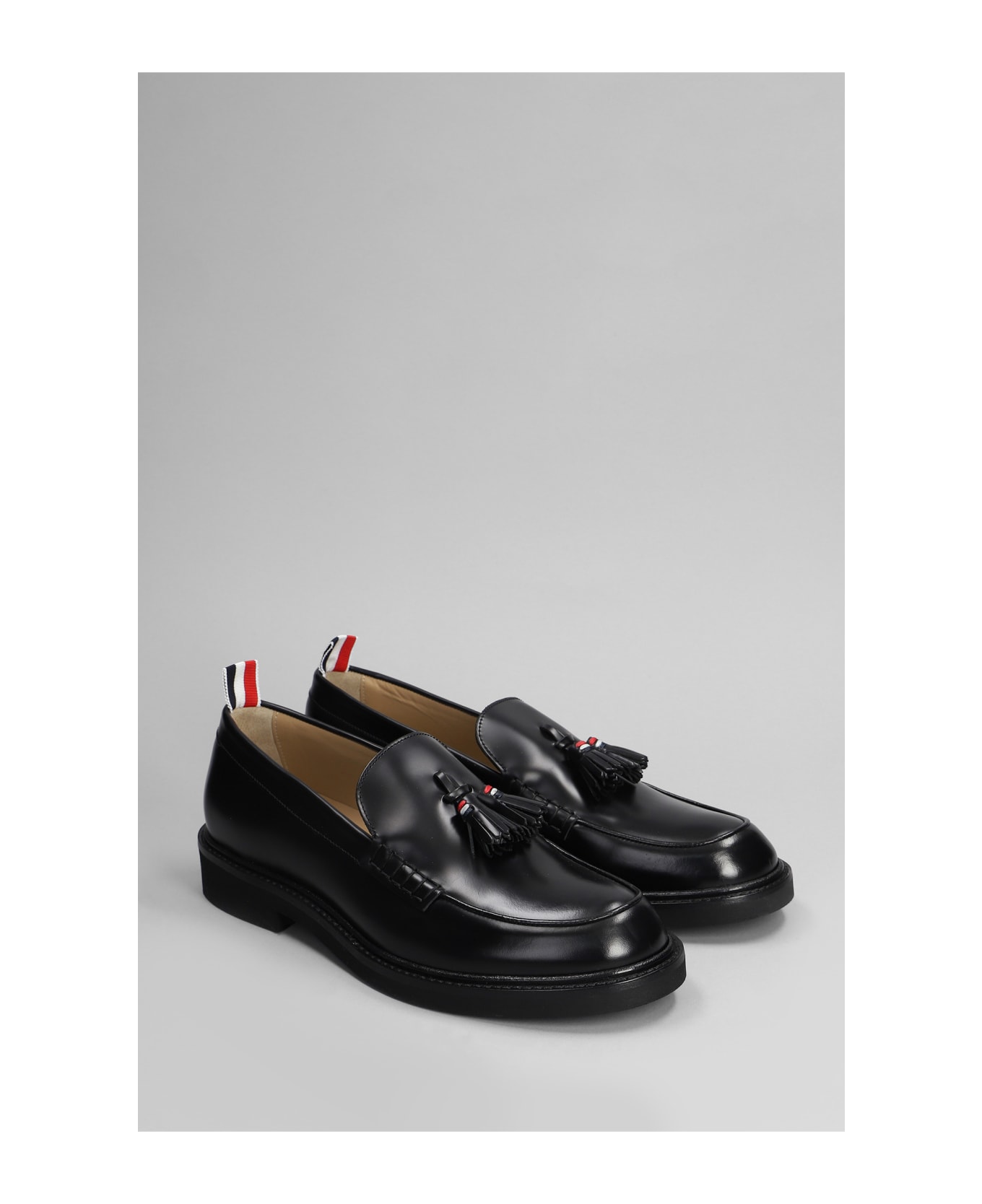 Thom Browne Loafers In Black Leather - black