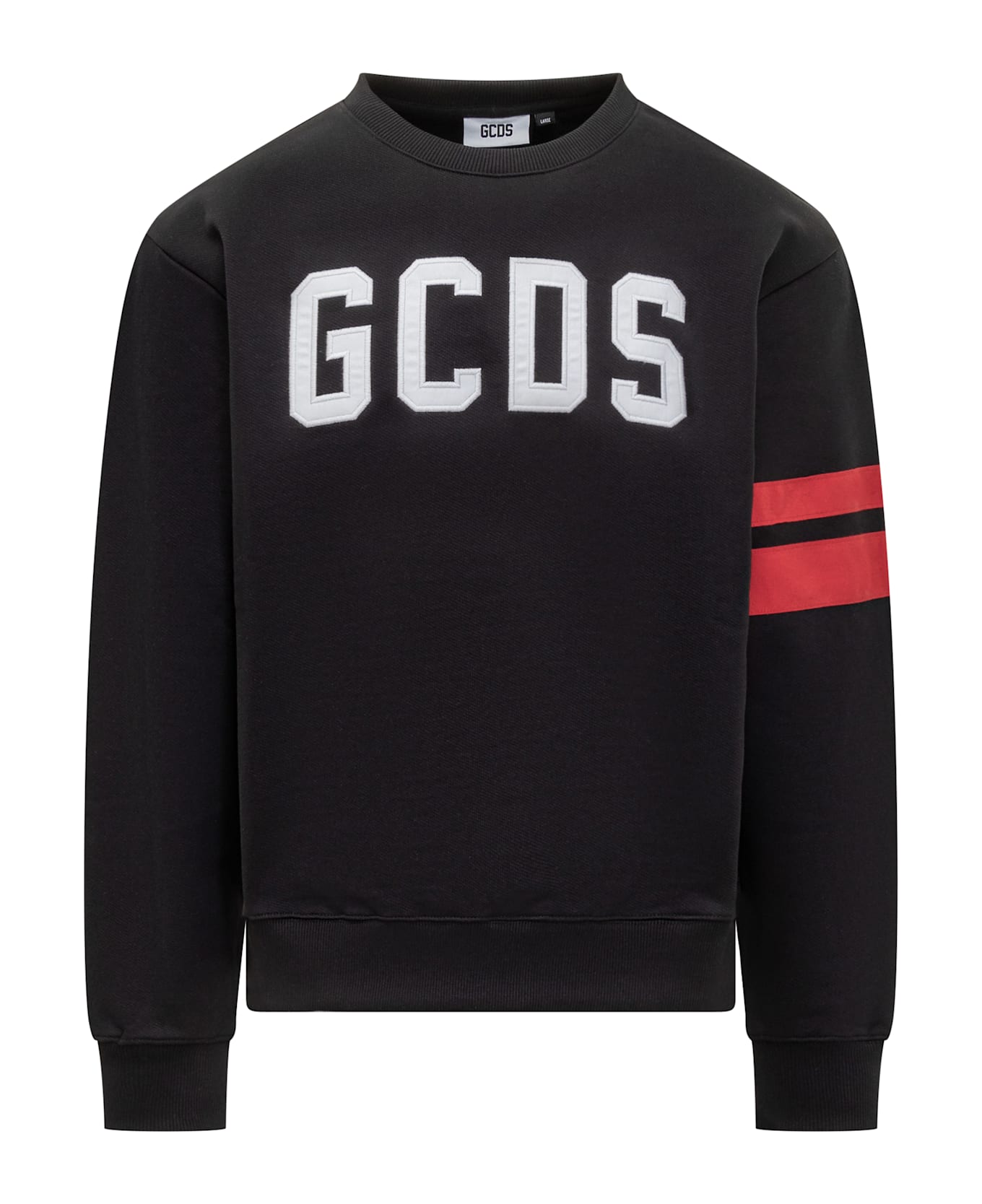 GCDS Sweatshirt - BLACK/RED/WHITE