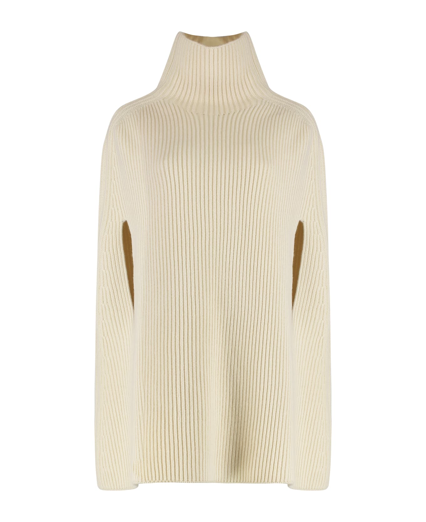Jil Sander Wool Cloak - White