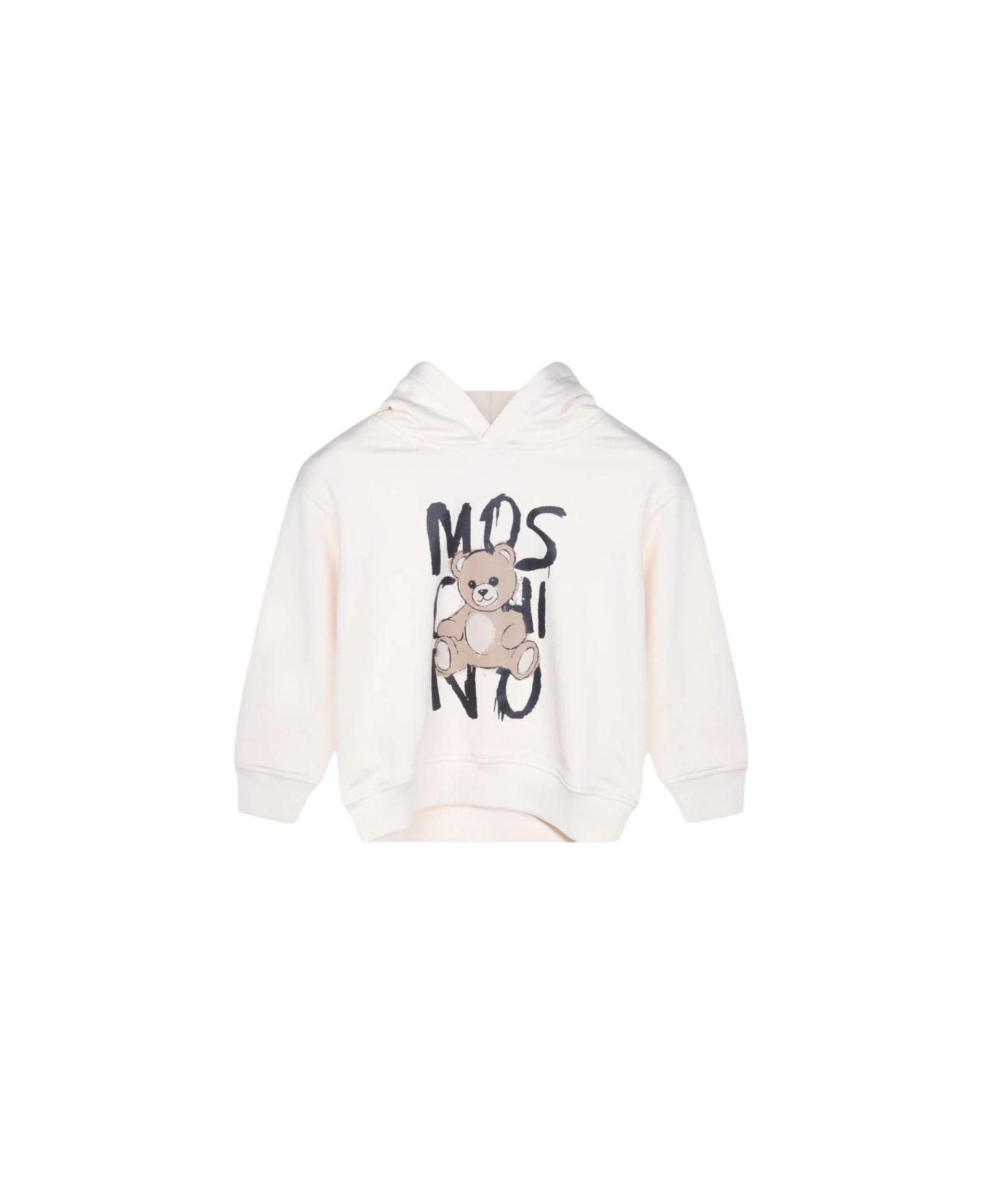 Moschino Hoodie With Logo - BEIGE