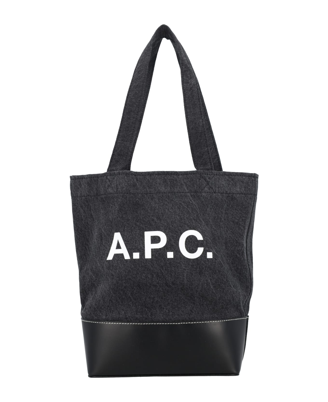 A.P.C. Axel Small Tote Bag - BLACK BLUE