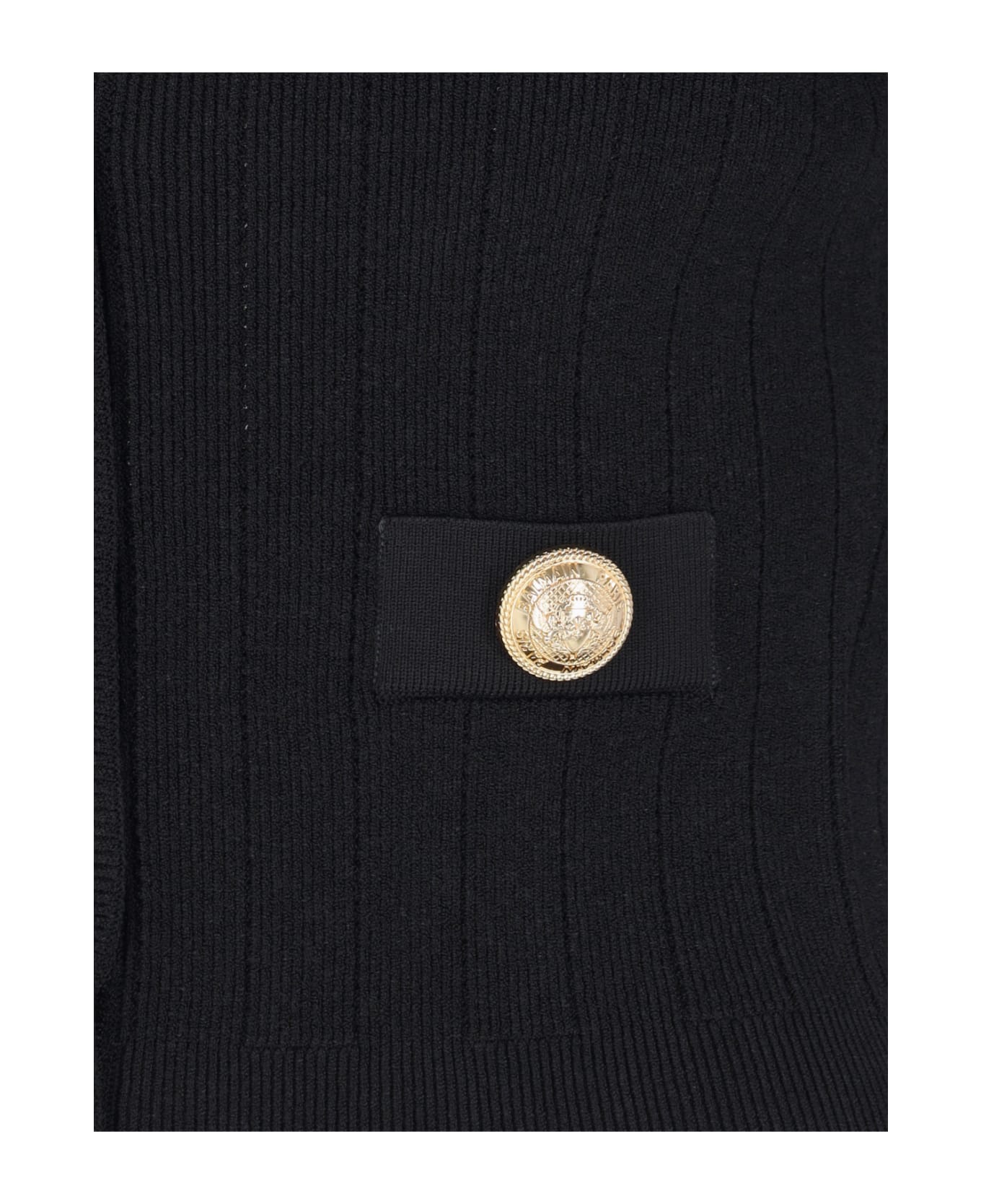 Balmain Short Knit Cardigan - Black  