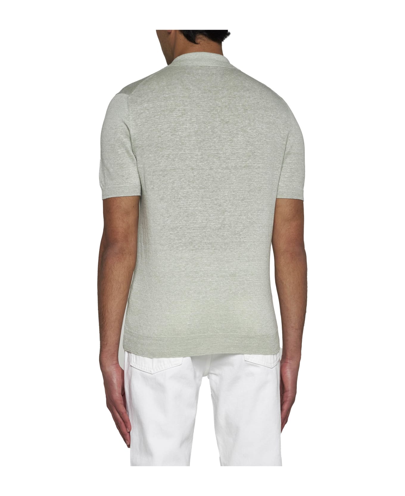 Tagliatore Linen And Cotton Polo Shirt - Verde chiaro