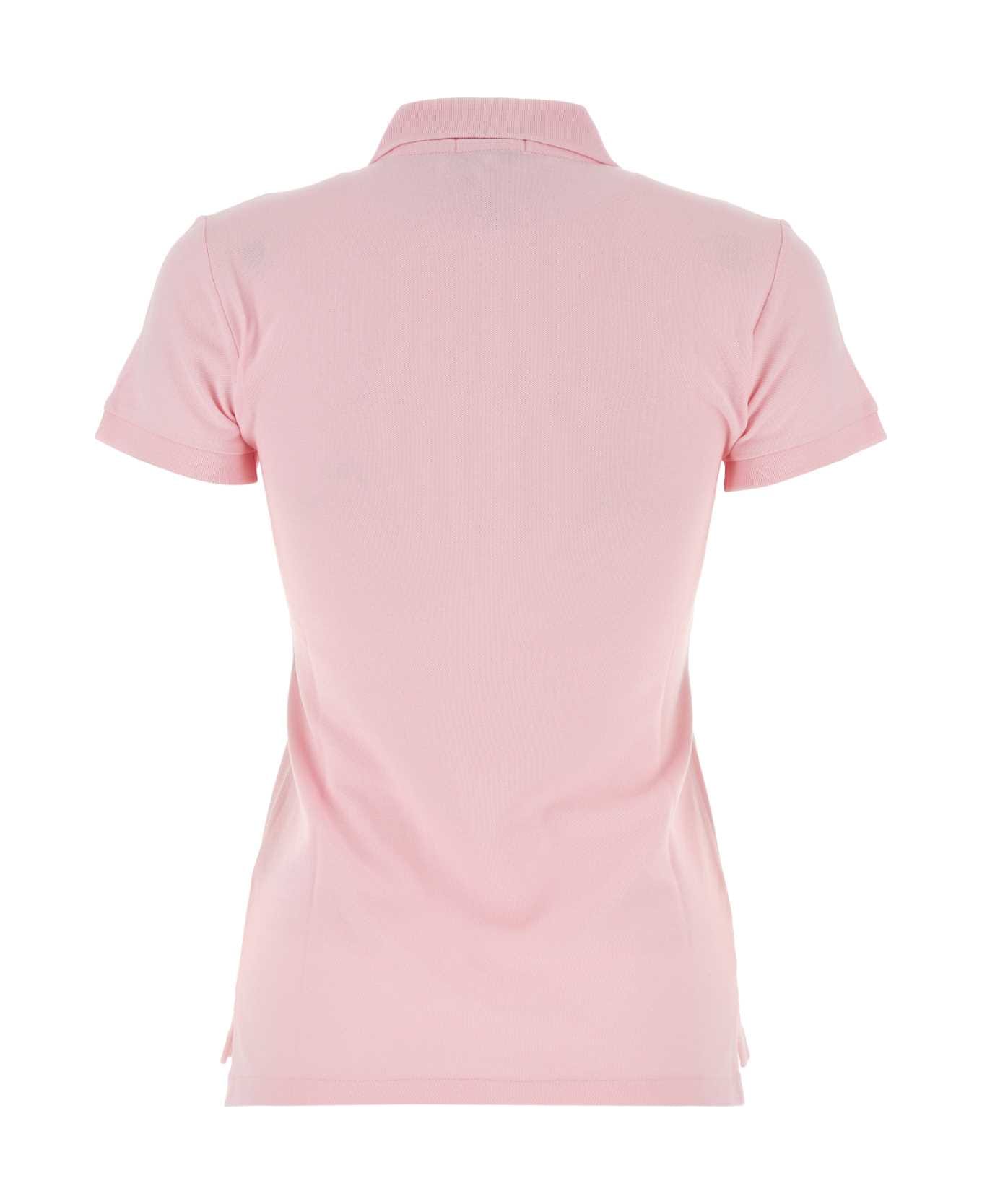 Polo Ralph Lauren Pink Stretch Piquet Polo Shirt - SUNKISSEDPINK