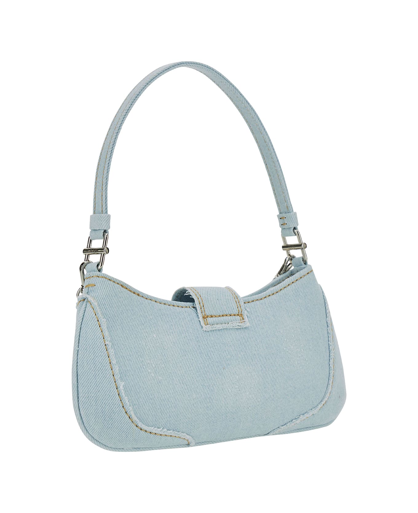 OSOI 'small Brocle' Light Blue Shoulder Bag In Cotton Denim Woman - Light blue