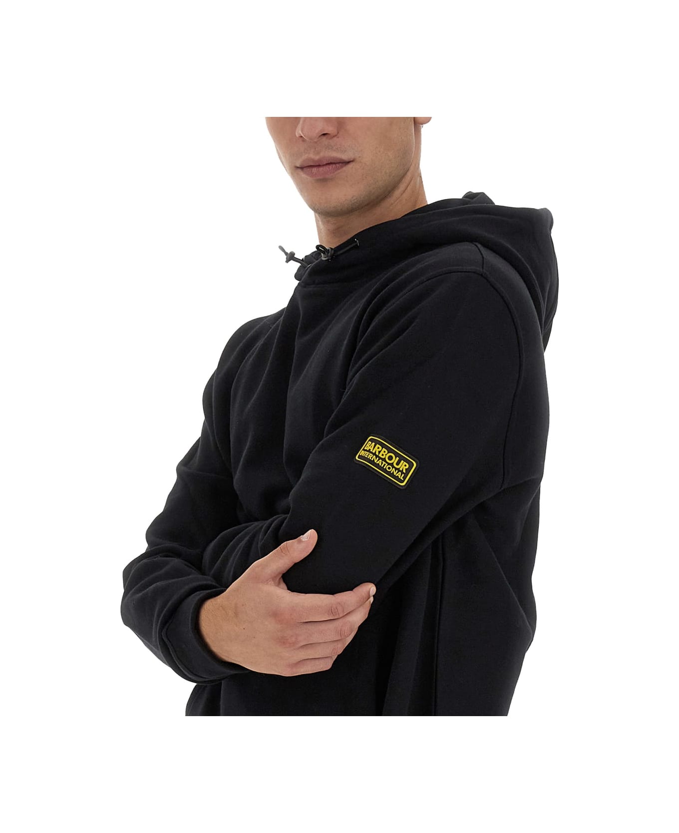 Barbour Sweatshirt With Logo - BLACK