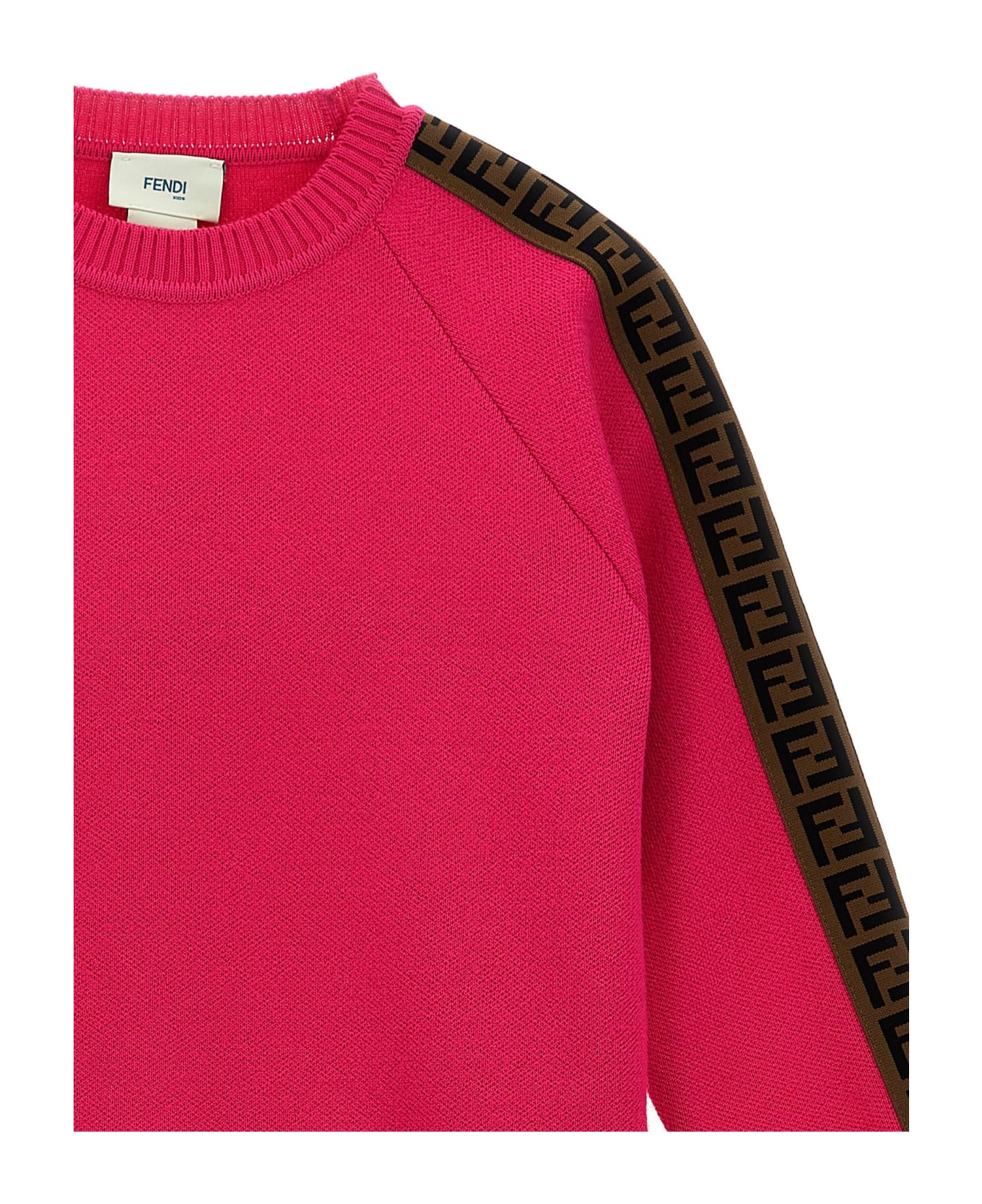 Fendi Logo Profiles Sweater - Fuchsia