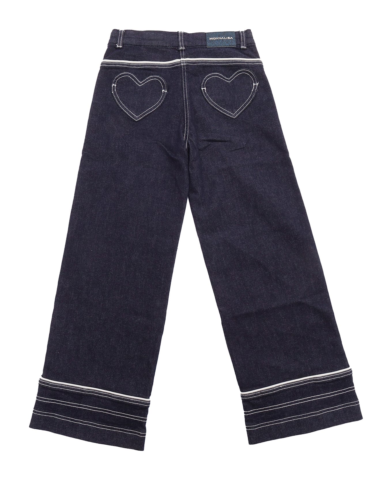 Monnalisa Heart Pockets Jeans - BLUE