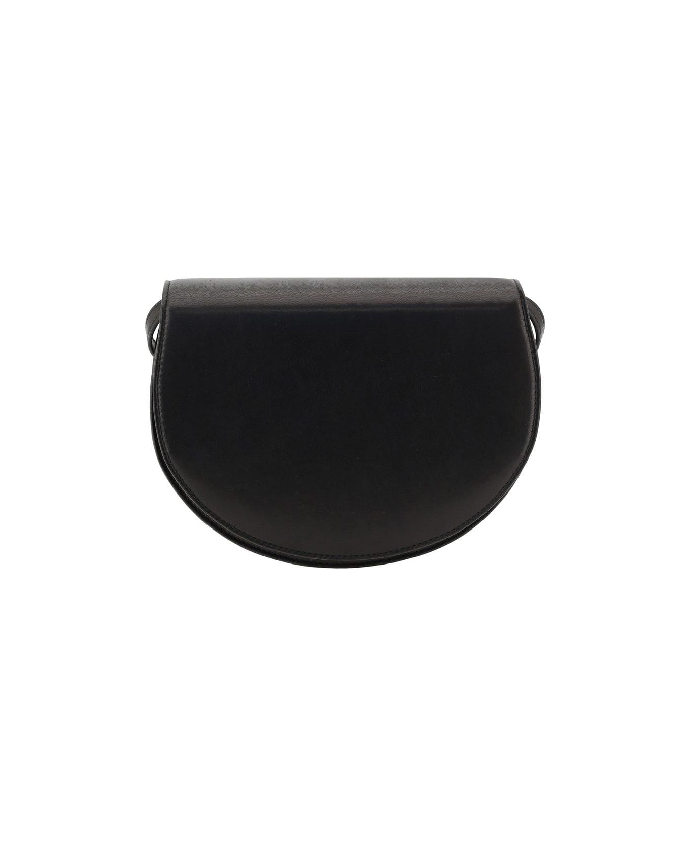 The Row Canteen Foldover Top Shoulder Bag - BLANS BLACK ANS