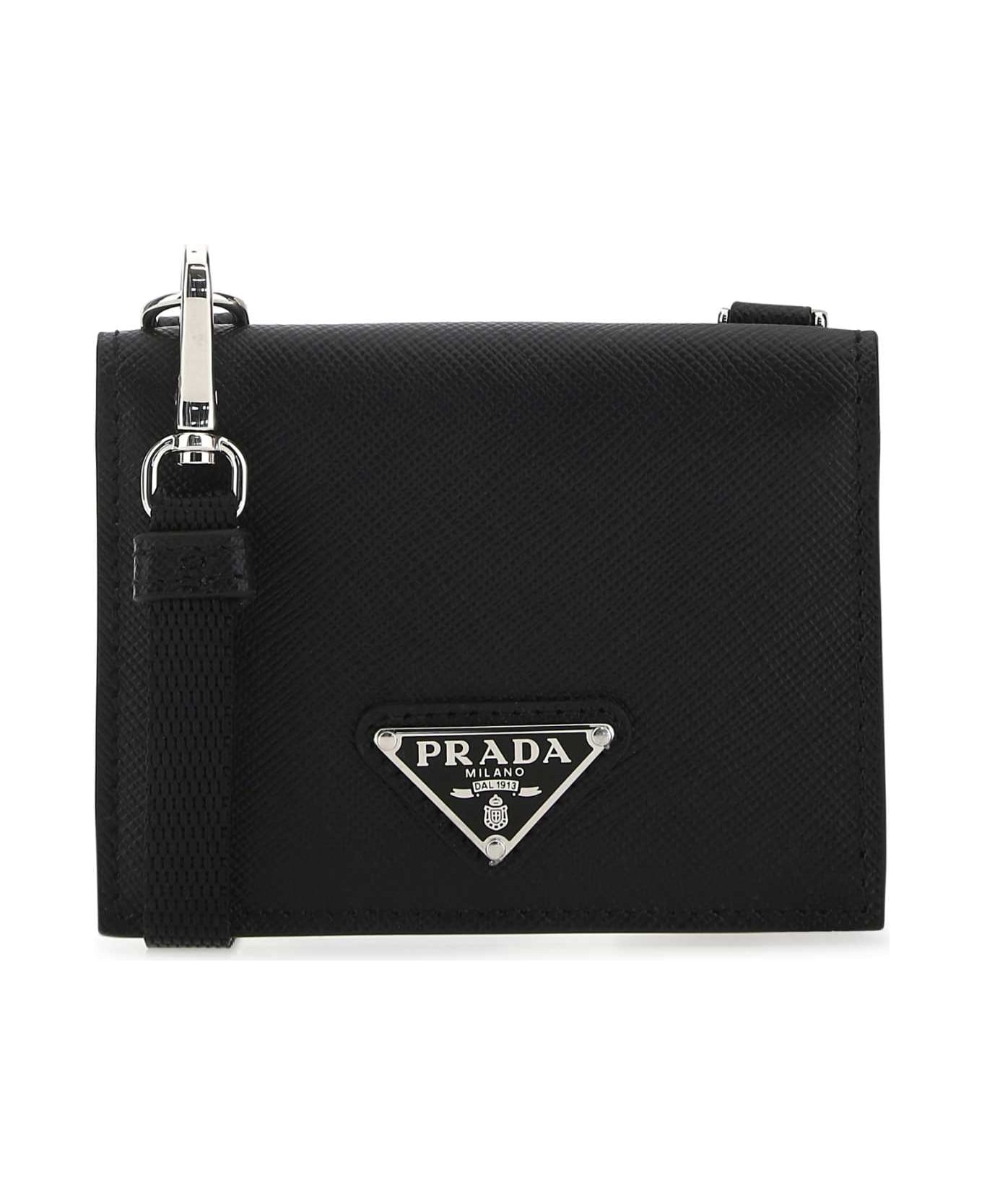 Prada Black Leather Cardholder - F0002