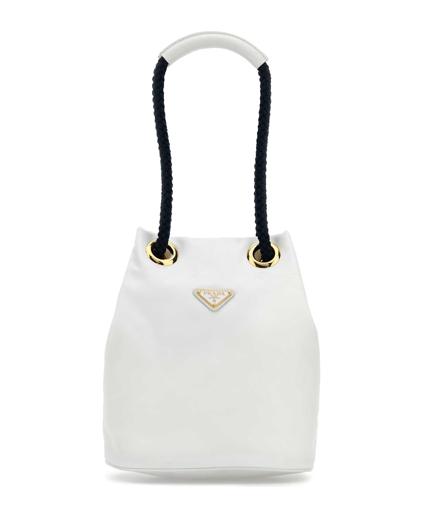 Prada White Re-nylon Prada Mariner Bucket Bag - BIANCO+BALTICO