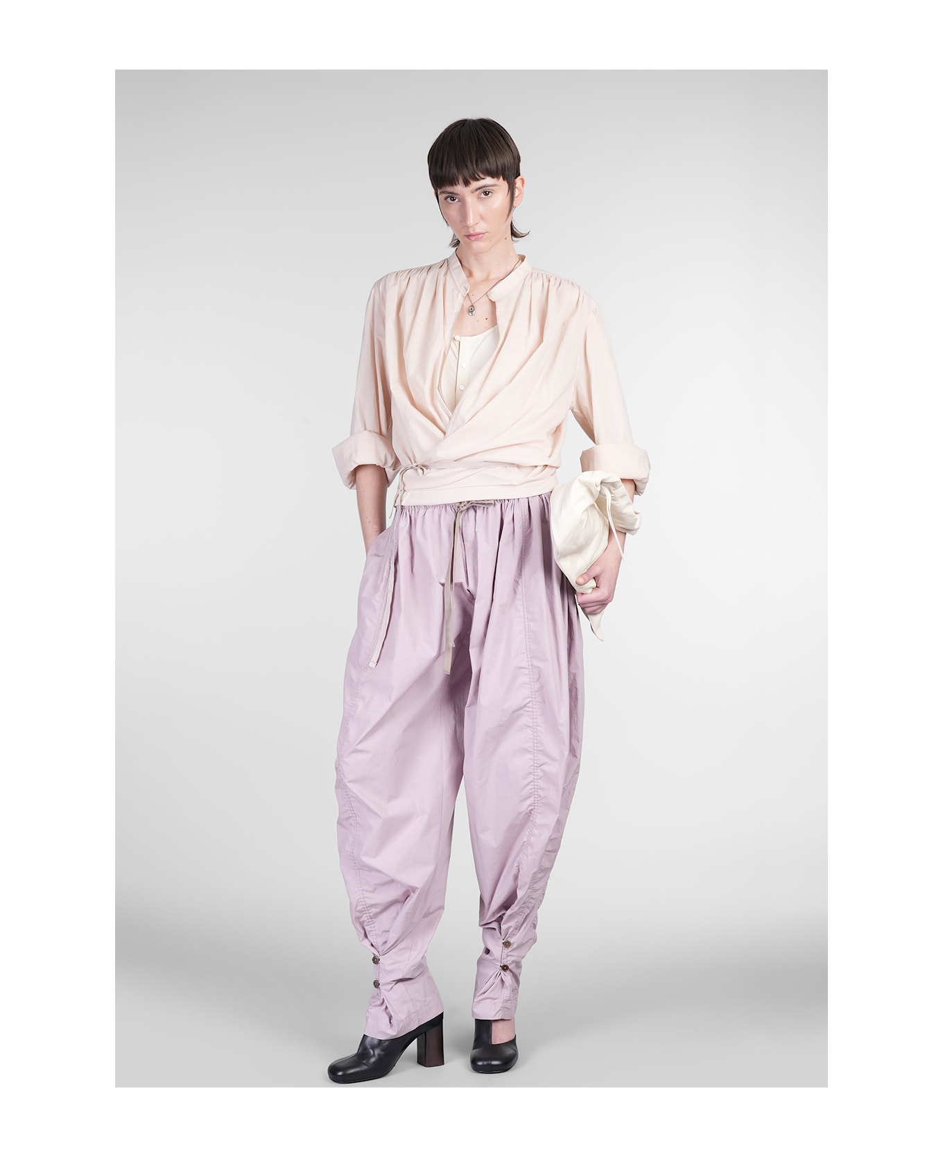 Lemaire Pants In Lilla Cotton - Lilla