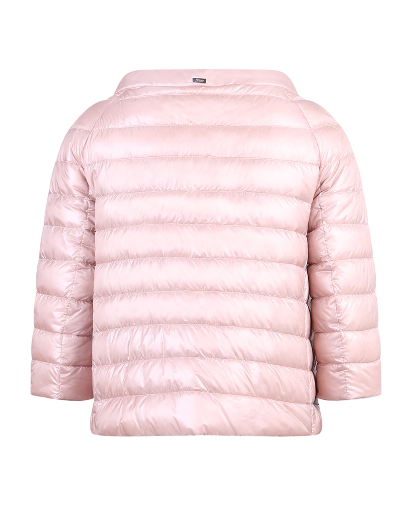 Herno Cropped Sleeve Down Jacket - Pink