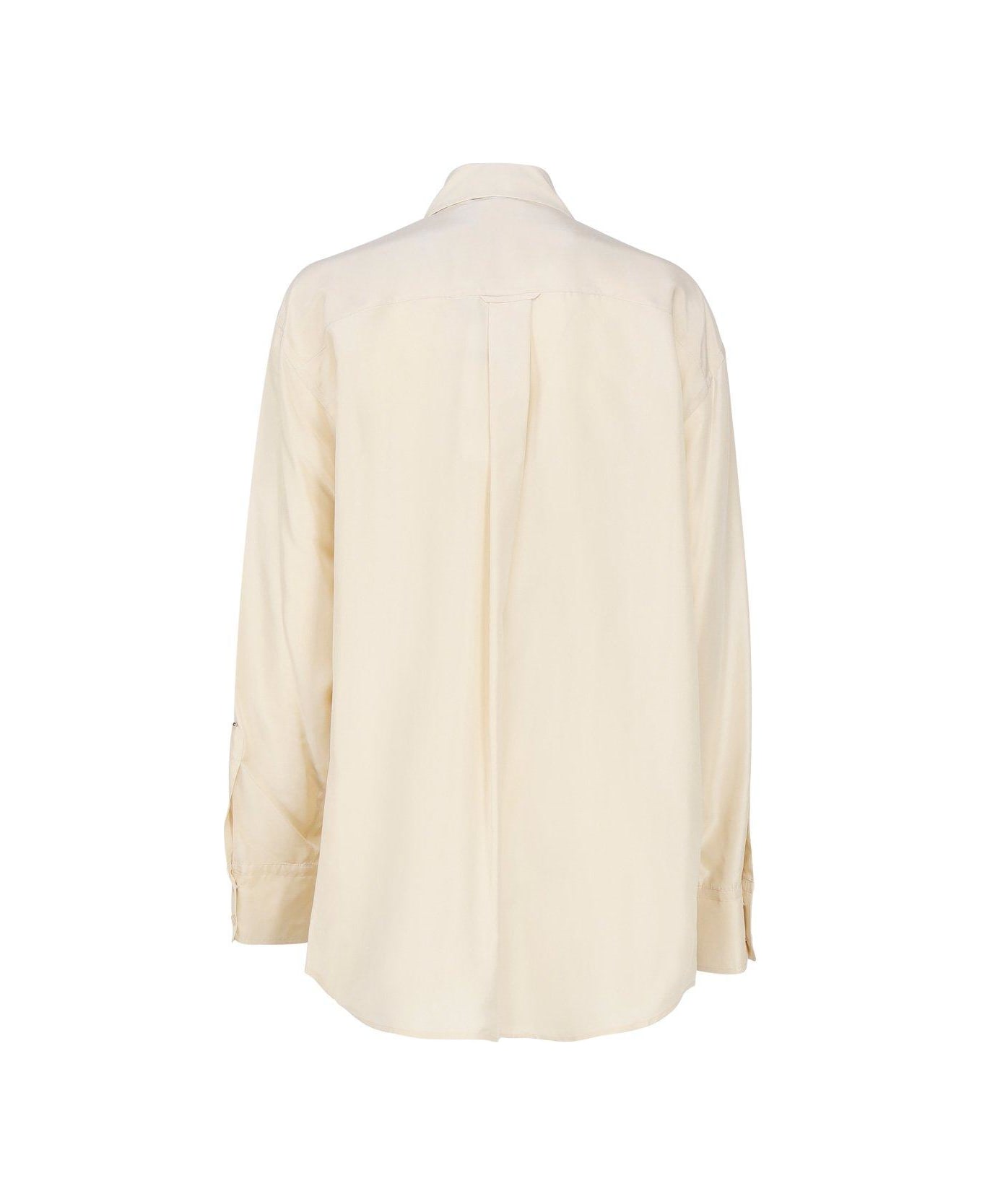SportMax Buttoned Long-sleeved Shirt - Ivory シャツ