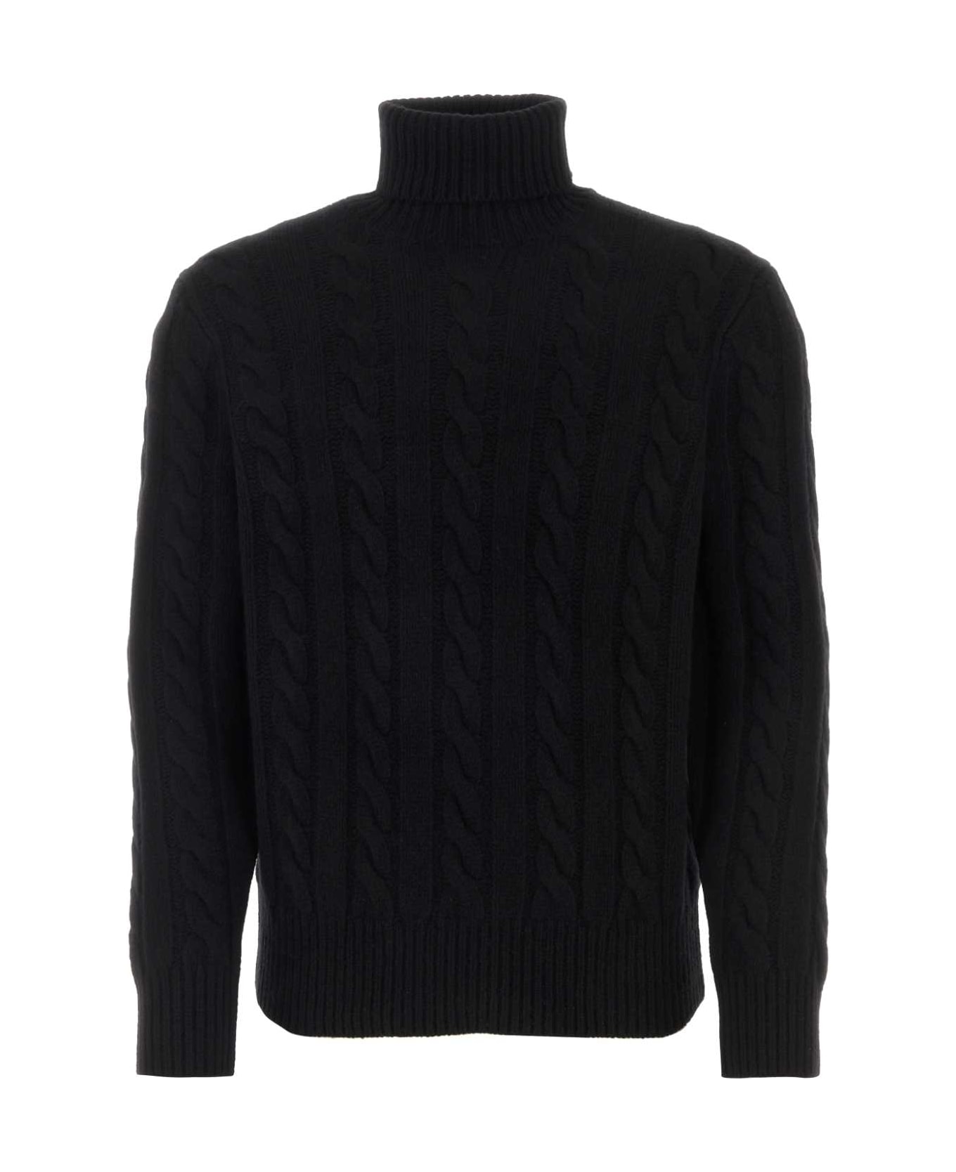 Polo Ralph Lauren Black Wool Blend Sweater - POLOBLACK