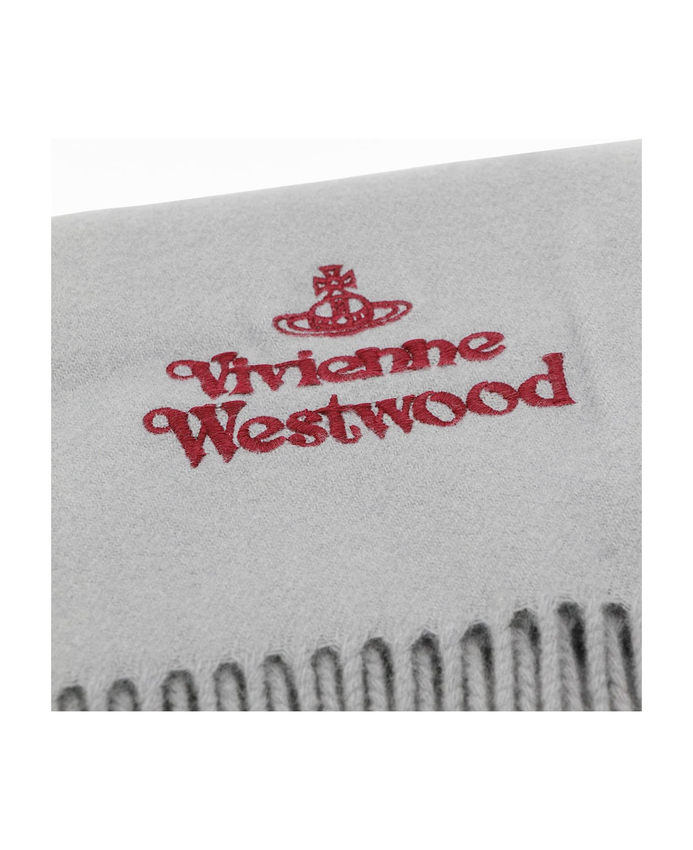 Vivienne Westwood Grey Woool Scarf - Grey