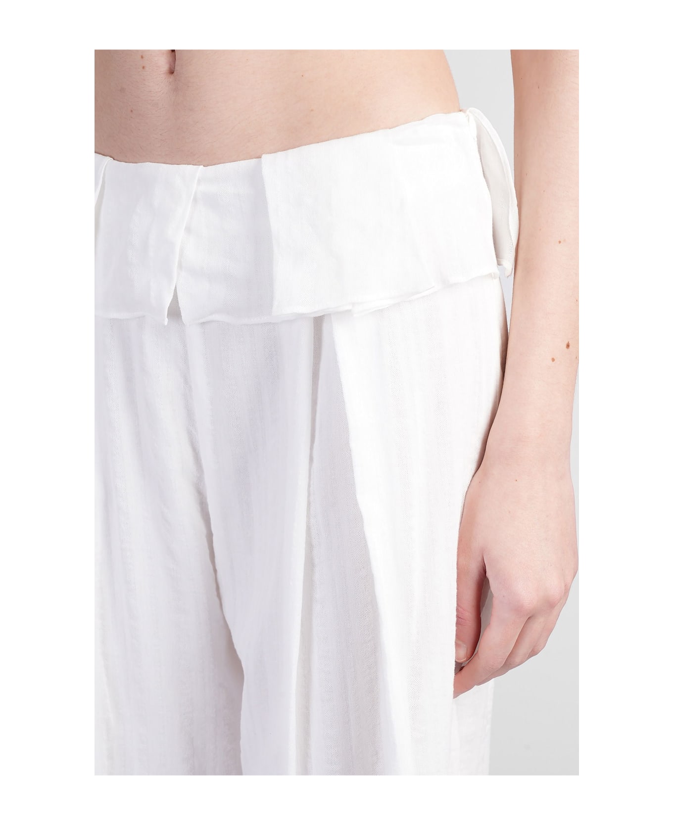 Cult Gaia Sisley Pants In White Cotton - white