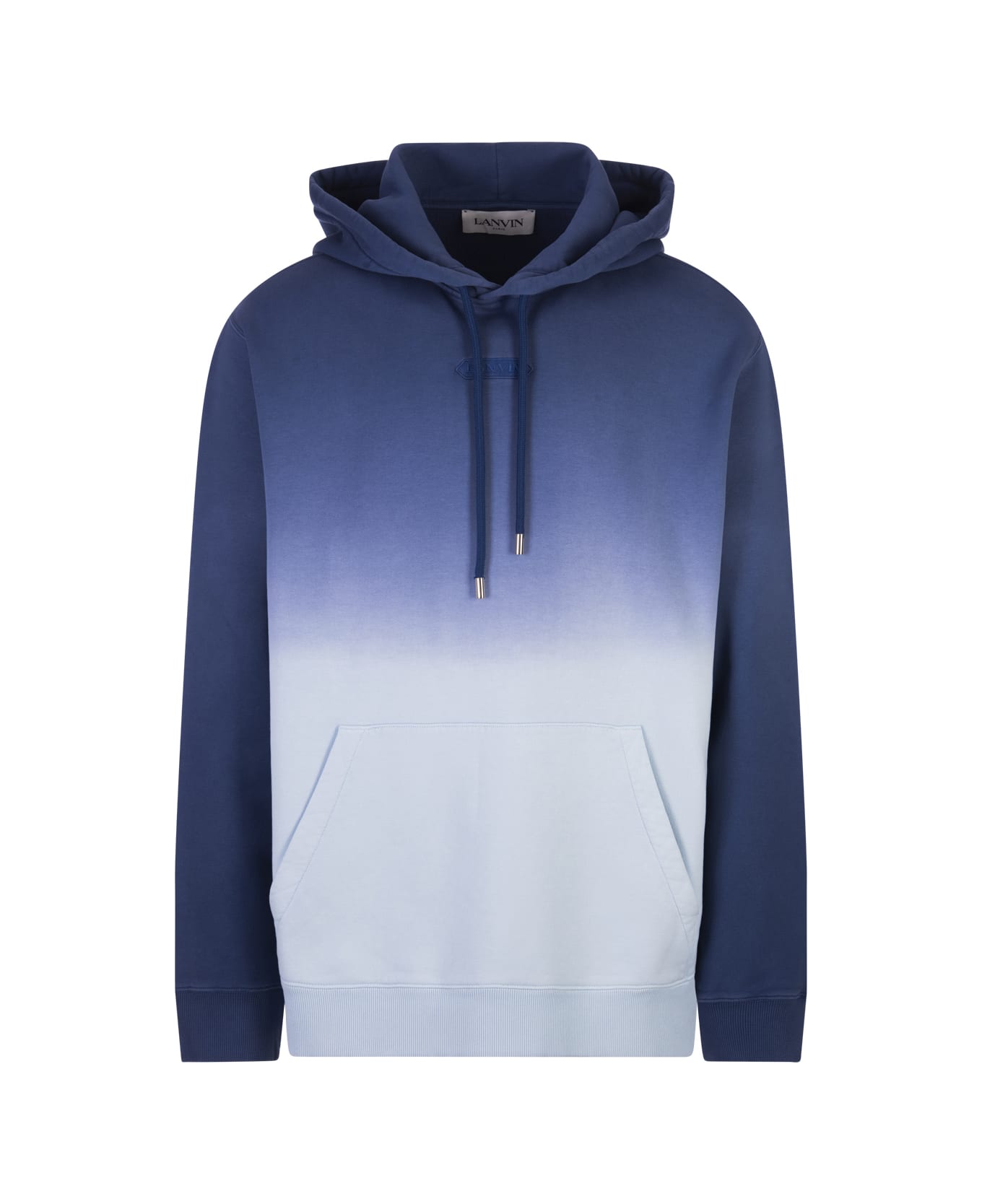 Lanvin Oversized Hoodie With A Gradient Effect - Blue