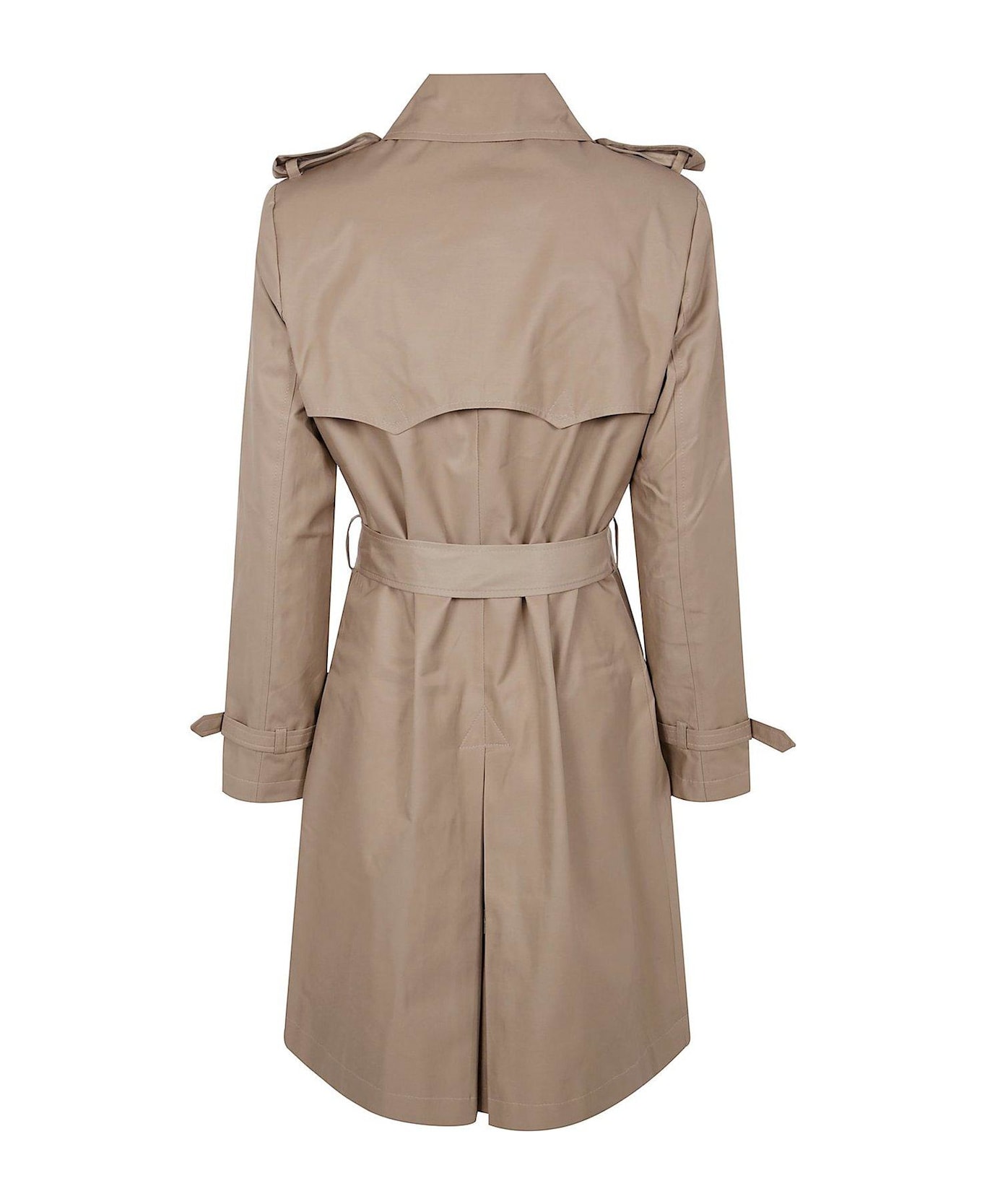 Polo Ralph Lauren Double Breast Belt Rn 38
 Lined Coat - Birch Tan